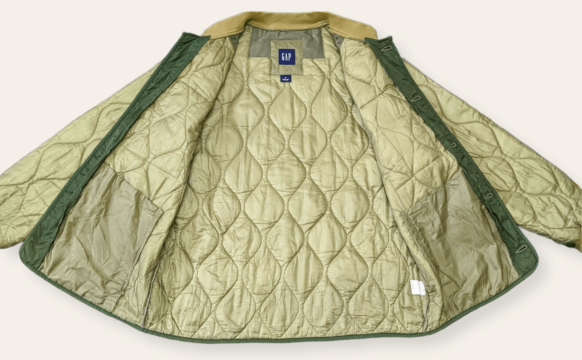Gap × Vintage Vintage 90s Gap Military Style Quilt Jacket Size US M / EU 48-50 / 2 - 6 Thumbnail