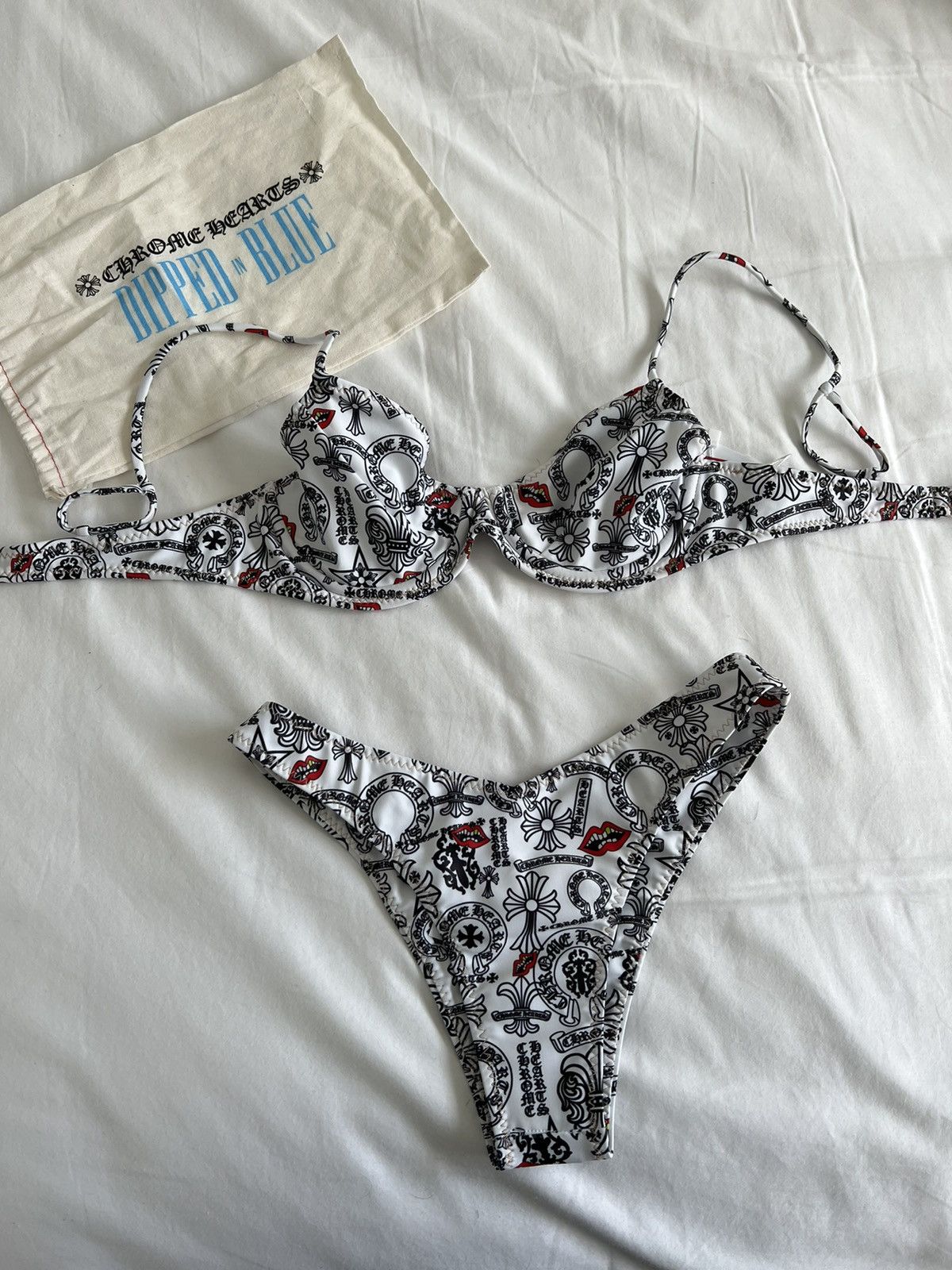 ◆CHROME HEARTS◆Matty Boy Dipped in Blue CH Chomper Bikini Chrome Hearts Dipped In Blue Matty Boy 99 Eyes Bikini