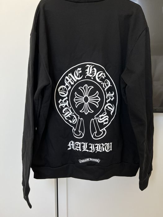 Chrome Hearts Malibu Exclusive Horse Shoe Zip Up Hoodie Black Men's - US