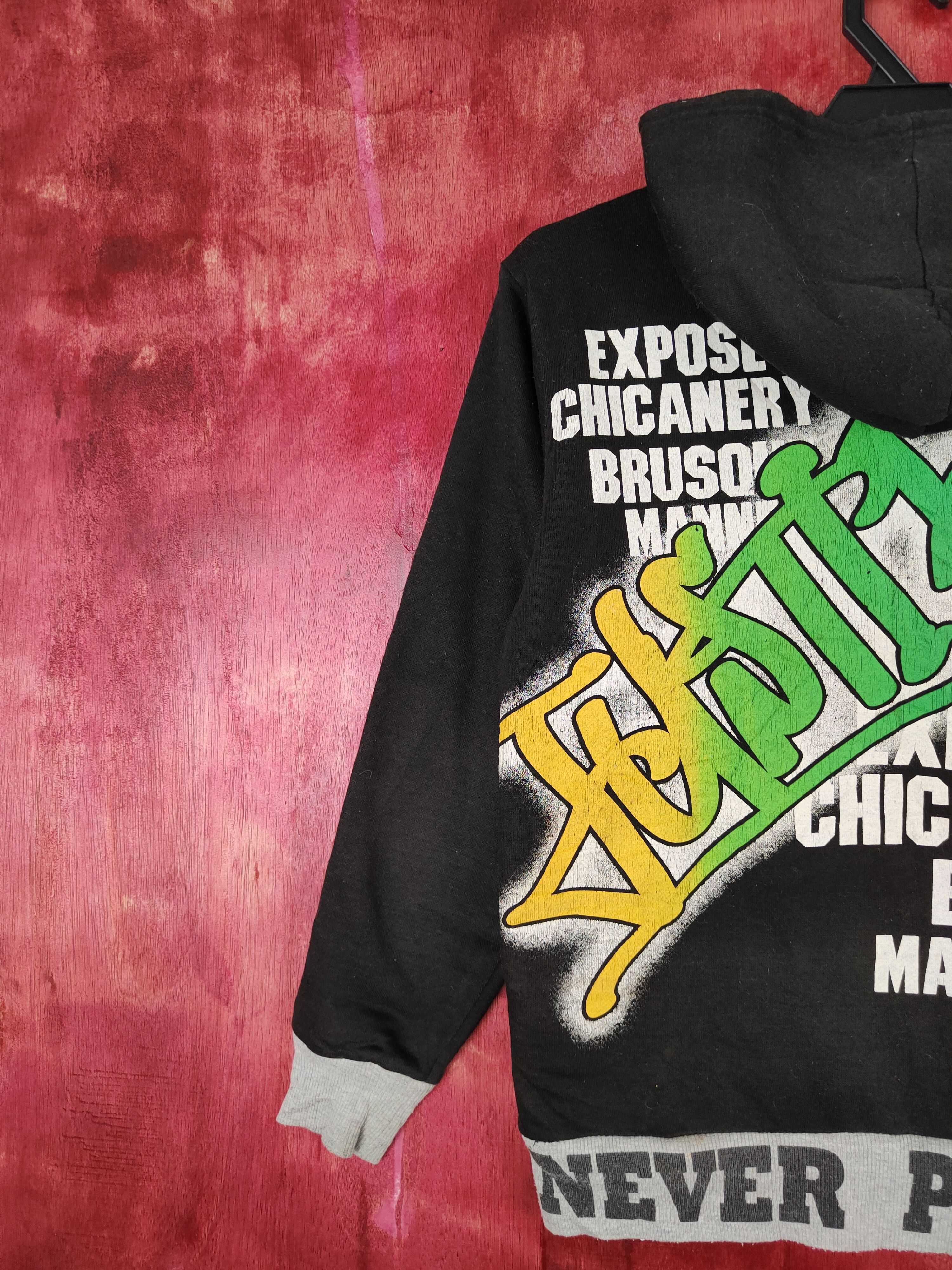 Japanese Brand Space Opera Black hip hop rapper Hoodie Sweater #S639 Size S / US 4 / IT 40 - 4 Thumbnail