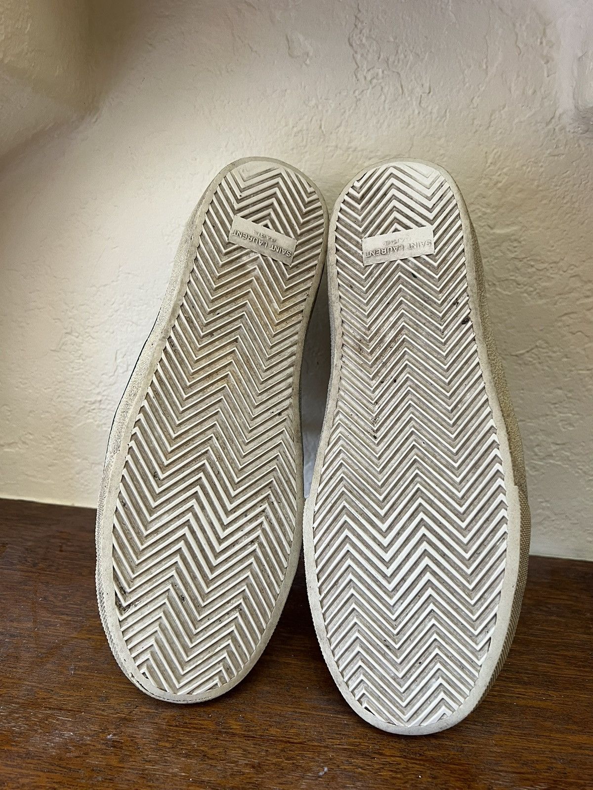 Hedi Slimane × Saint Laurent Paris SS16 White Distressed SL/37 Court Classic Sneakers Size US 8 / EU 41 - 6 Thumbnail