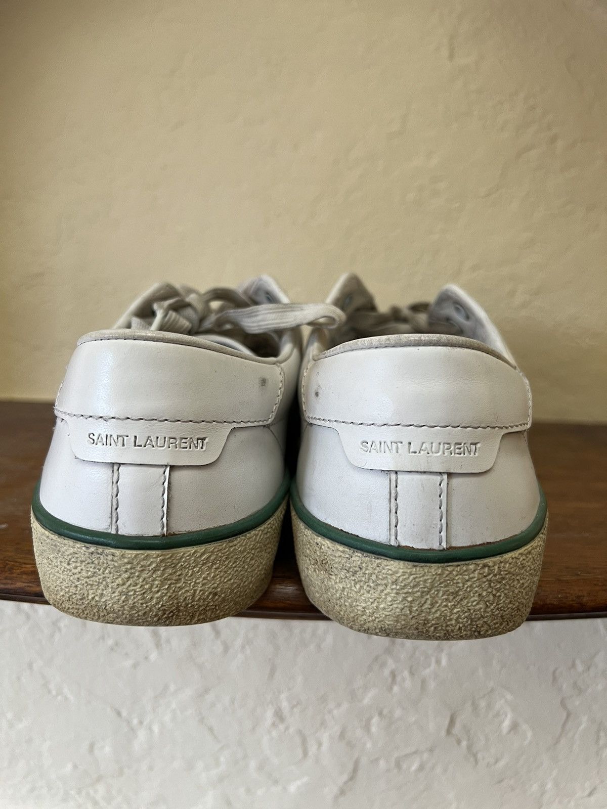Hedi Slimane × Saint Laurent Paris SS16 White Distressed SL/37 Court Classic Sneakers Size US 8 / EU 41 - 4 Thumbnail