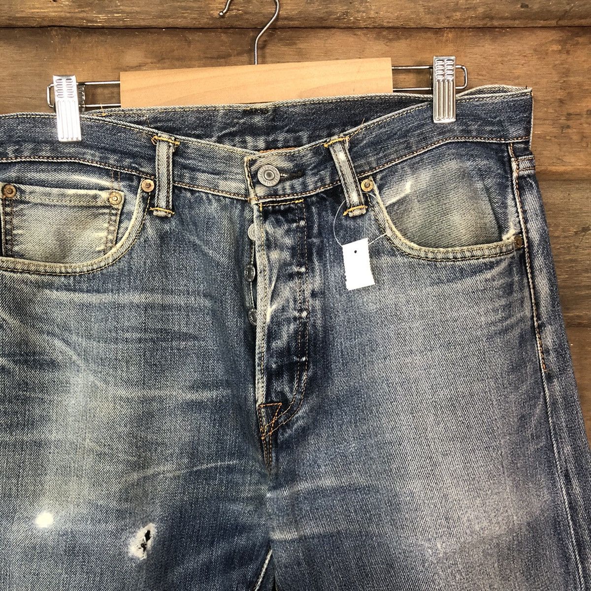 Levi's DLS 501 Levis Blue Distressed Denim Pants #BB542 Size US 32 / EU 48 - 6 Thumbnail