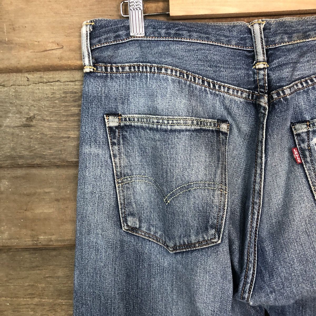 Levi's DLS 501 Levis Blue Distressed Denim Pants #BB542 Size US 32 / EU 48 - 16 Thumbnail