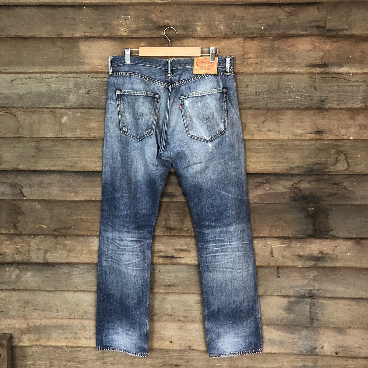 Levi's DLS 501 Levis Blue Distressed Denim Pants #BB542 Size US 32 / EU 48 - 13 Thumbnail