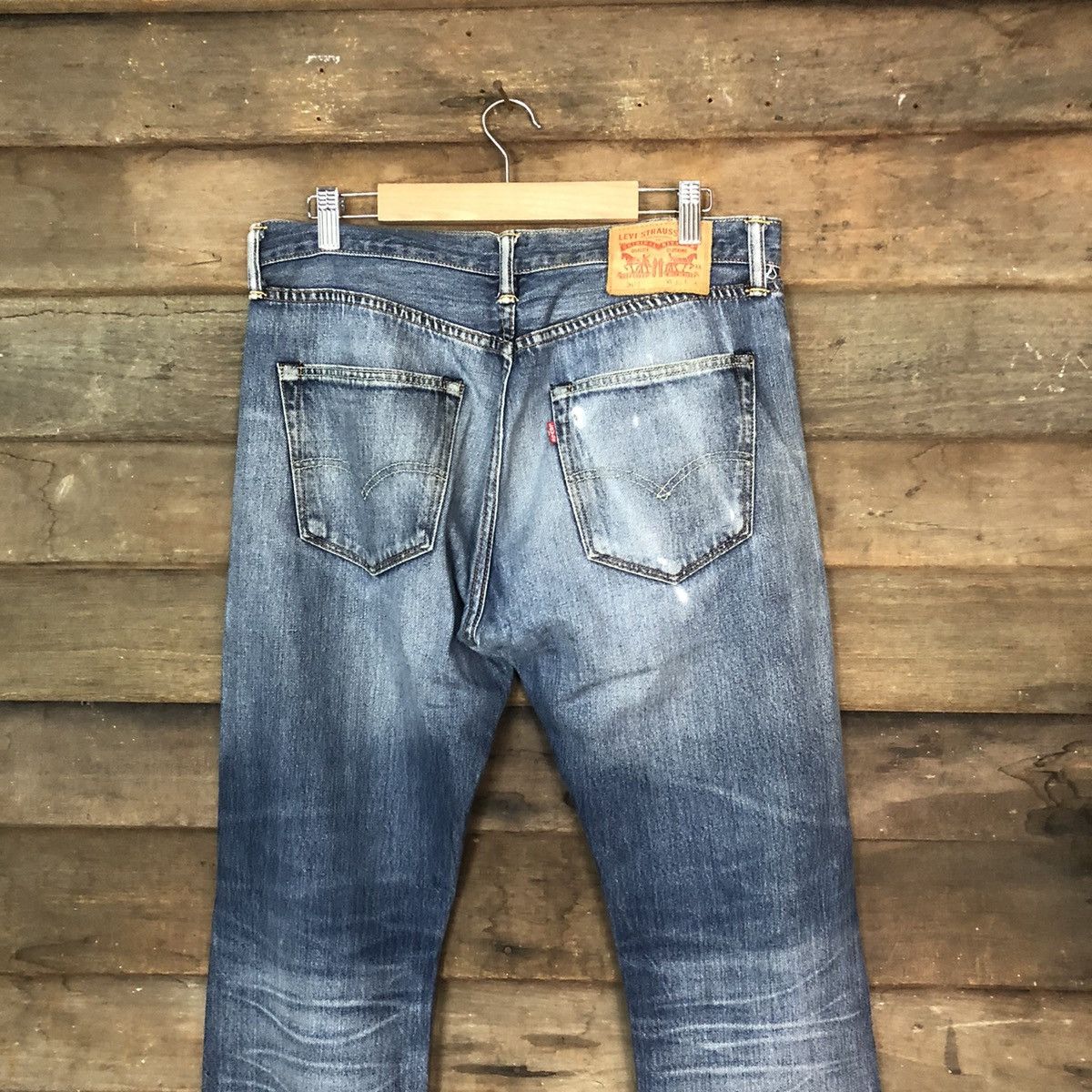 Levi's DLS 501 Levis Blue Distressed Denim Pants #BB542 Size US 32 / EU 48 - 14 Thumbnail