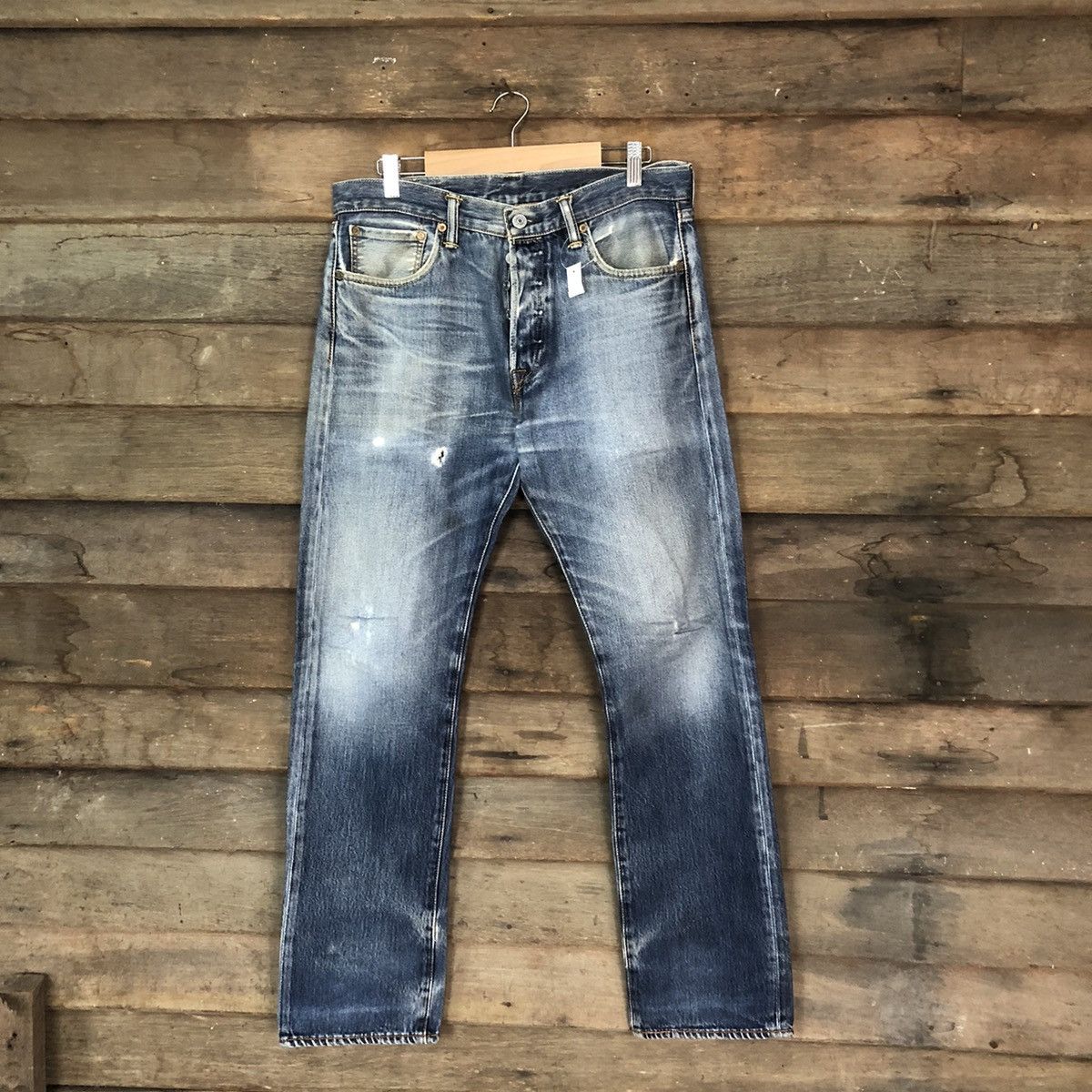 Levi's DLS 501 Levis Blue Distressed Denim Pants #BB542 Size US 32 / EU 48 - 1 Thumbnail