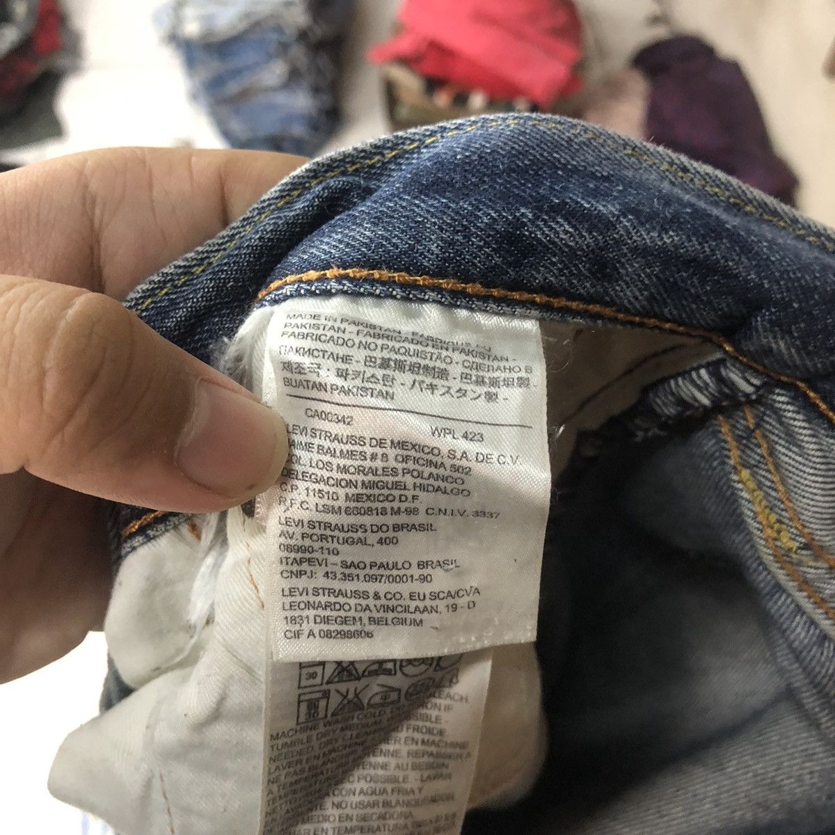 Levi's DLS 501 Levis Blue Distressed Denim Pants #BB542 Size US 32 / EU 48 - 18 Thumbnail