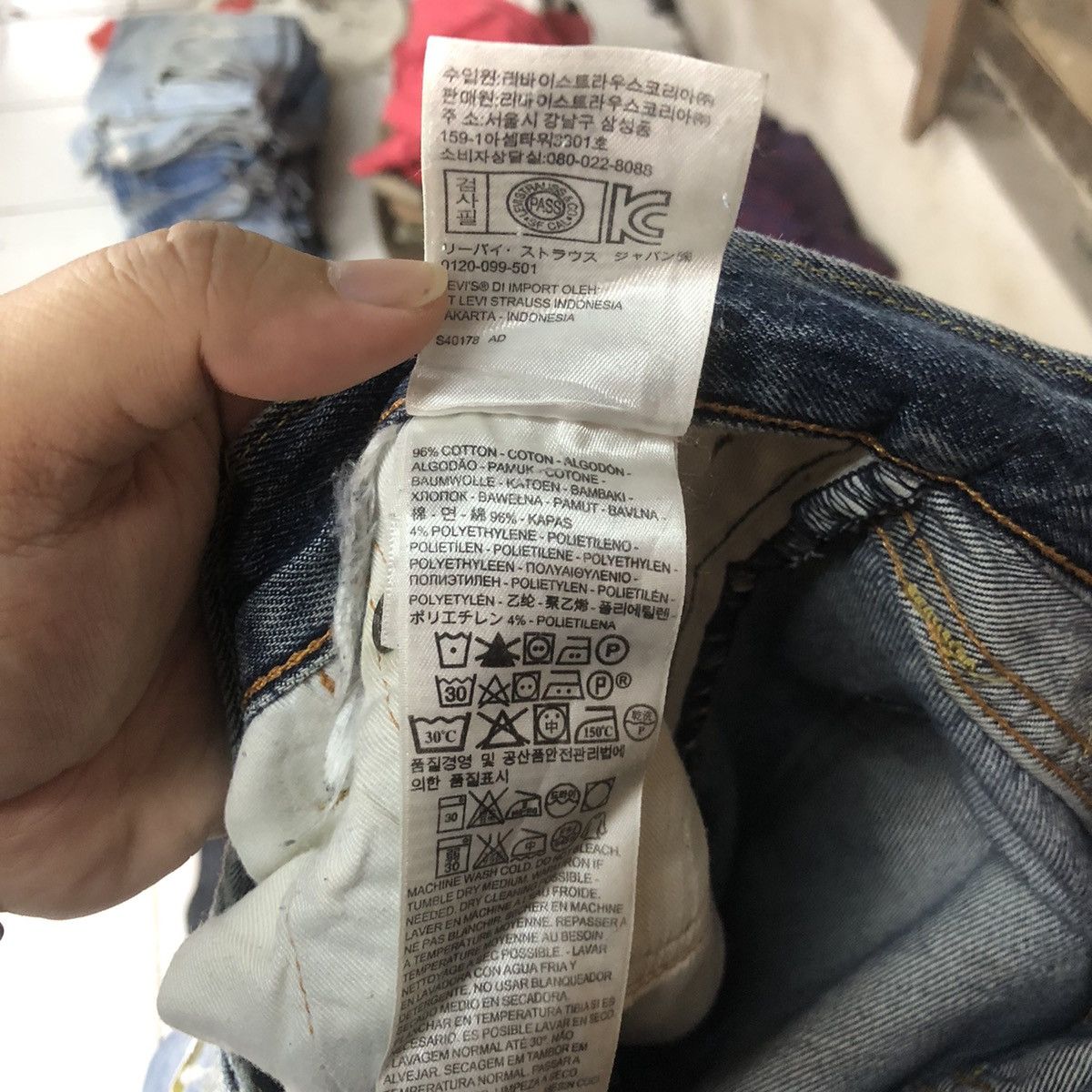 Levi's DLS 501 Levis Blue Distressed Denim Pants #BB542 Size US 32 / EU 48 - 19 Thumbnail