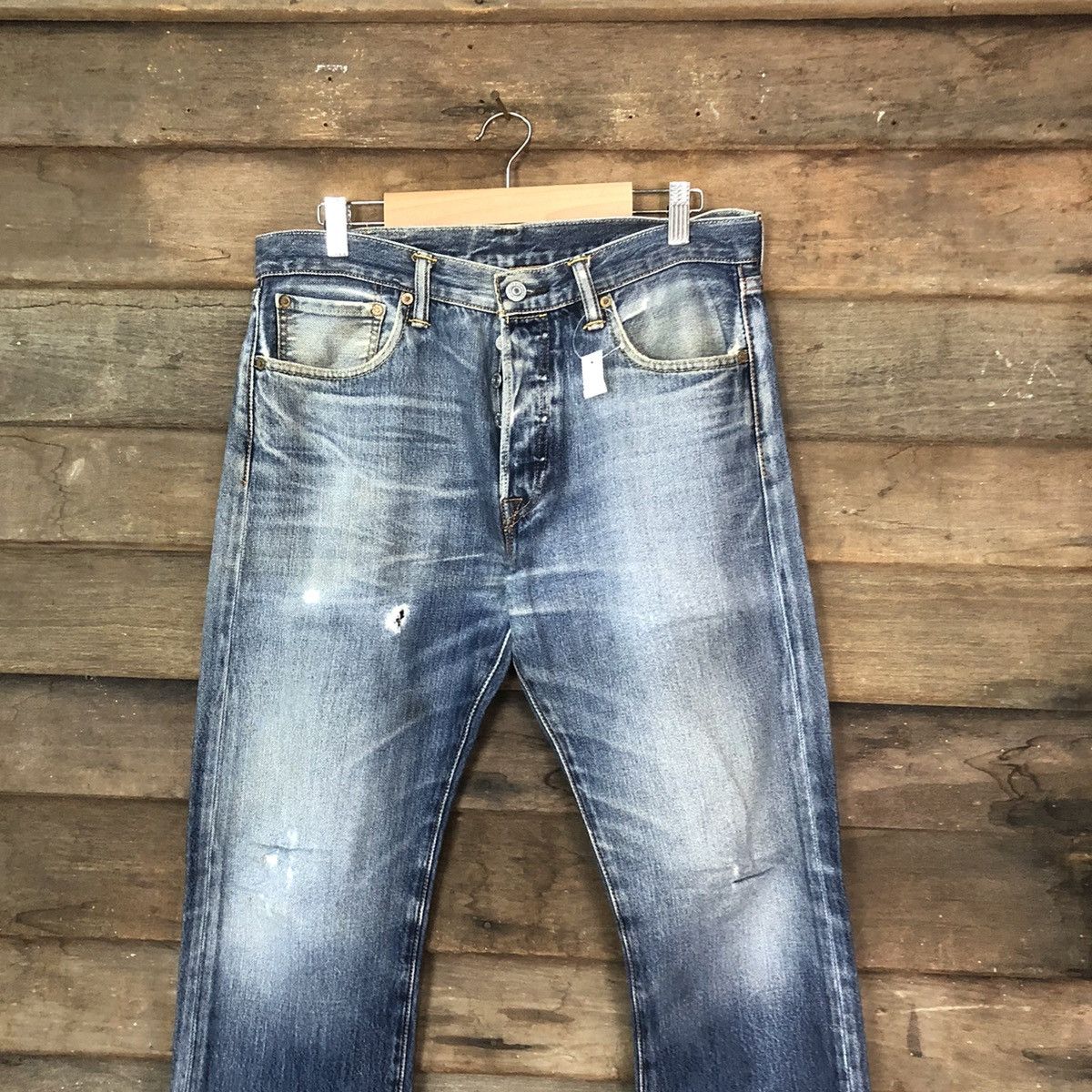 Levi's DLS 501 Levis Blue Distressed Denim Pants #BB542 Size US 32 / EU 48 - 2 Thumbnail