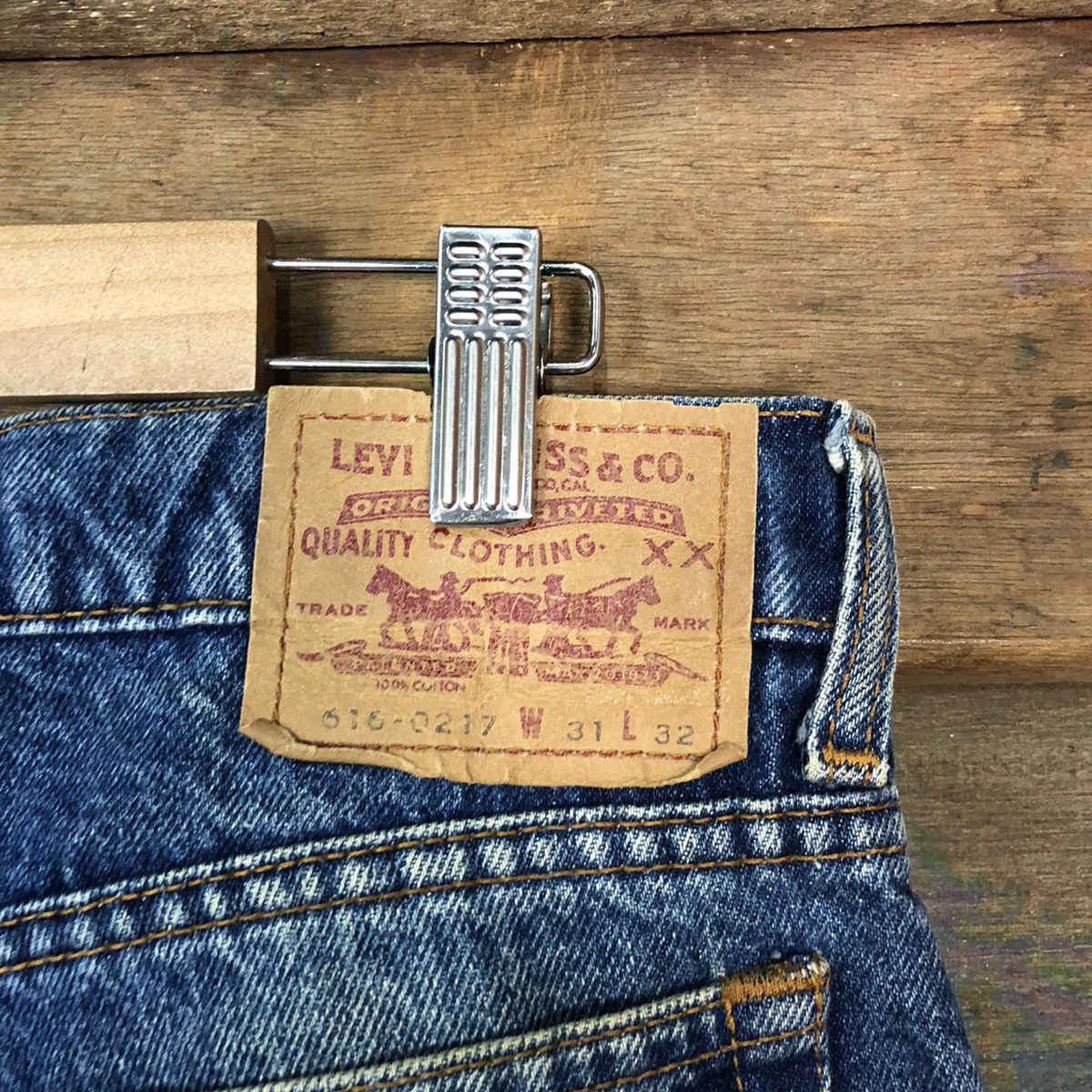 Levi's DLS Levis vintage faded blue denim pants #BB529 Size US 30 / EU 46 - 15 Thumbnail