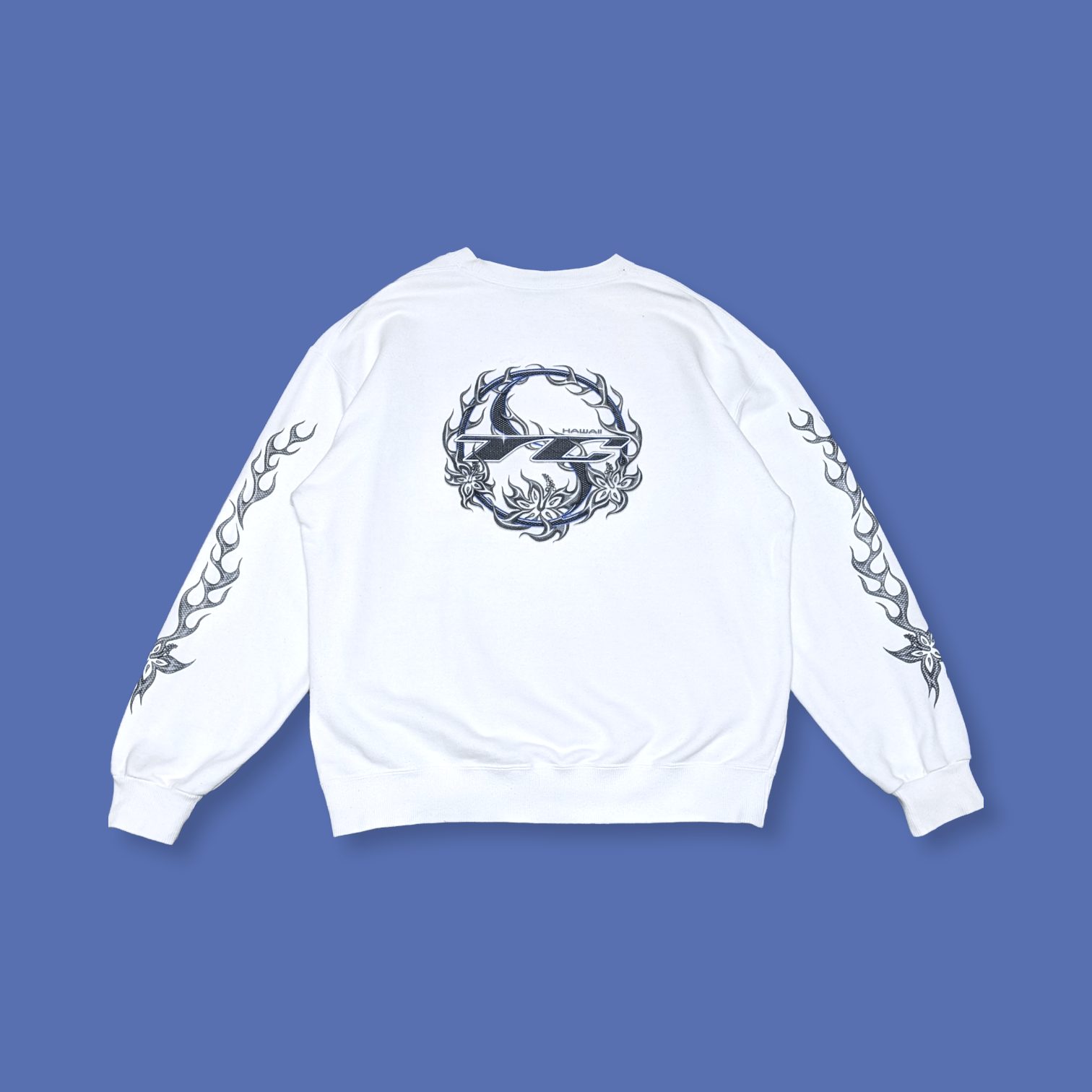 Billabong × Vintage Vintage 90s T&C Surfboard Flame Ying Yang Sweatshirt Size US L / EU 52-54 / 3 - 1 Thumbnail