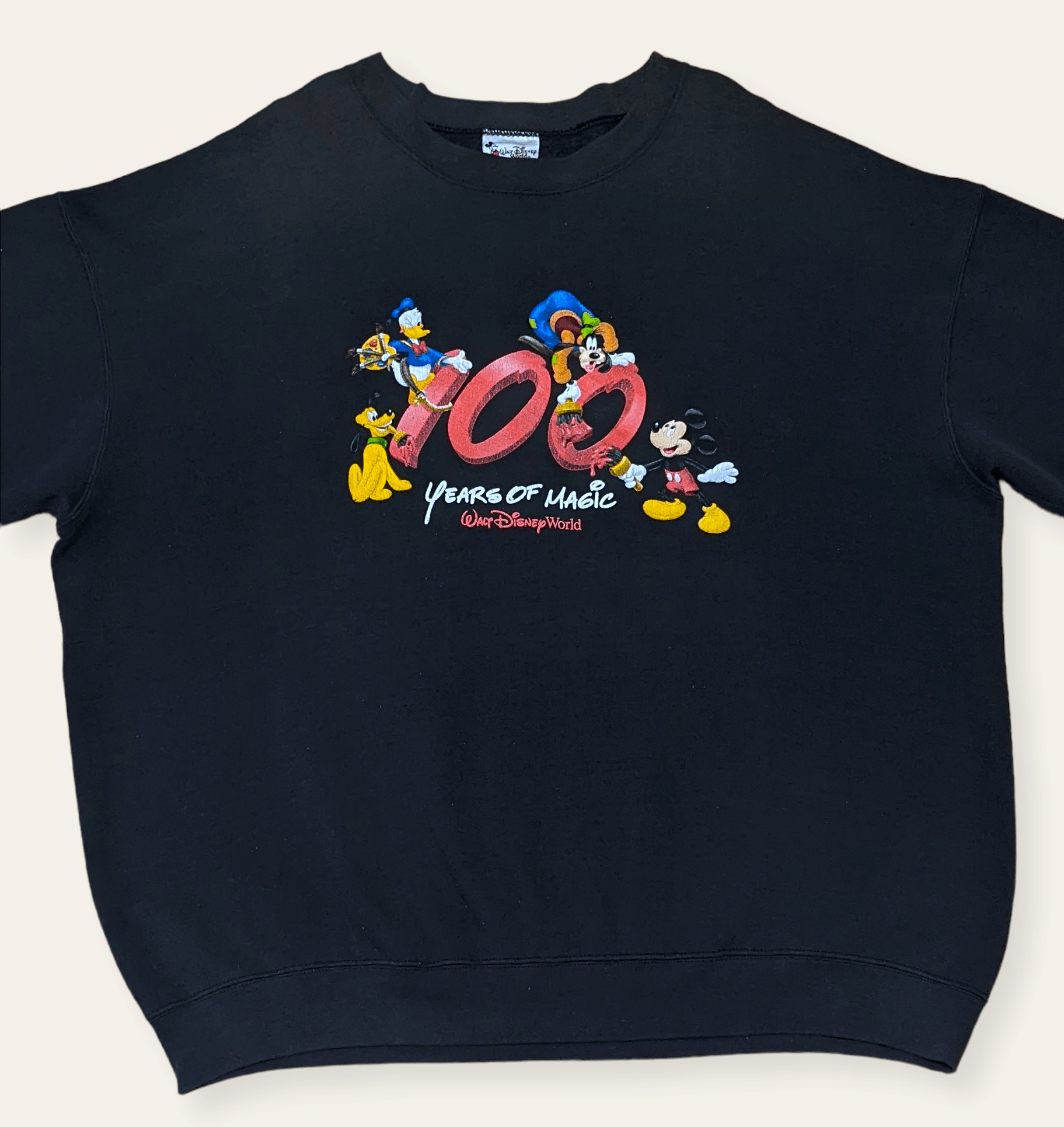 Disney × Mickey Mouse × Vintage Rare Vintage 90s Disney 100th Year Anniversary Sweatshirt Size US XL / EU 56 / 4 - 4 Thumbnail