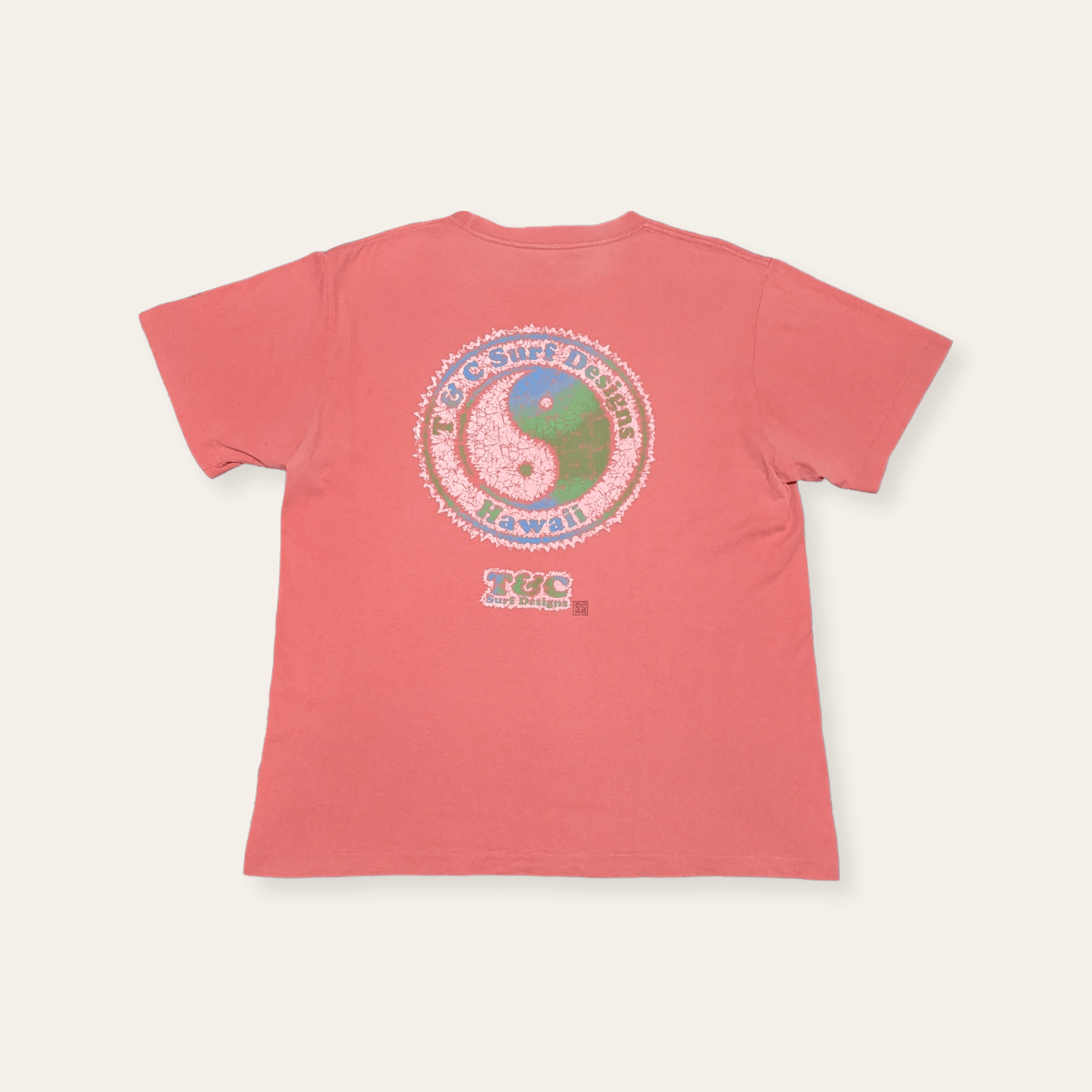 Billabong × Vintage Vintage 90s T & C Surf Design Hawaii Ying Yang T shirt Size US L / EU 52-54 / 3 - 2 Thumbnail