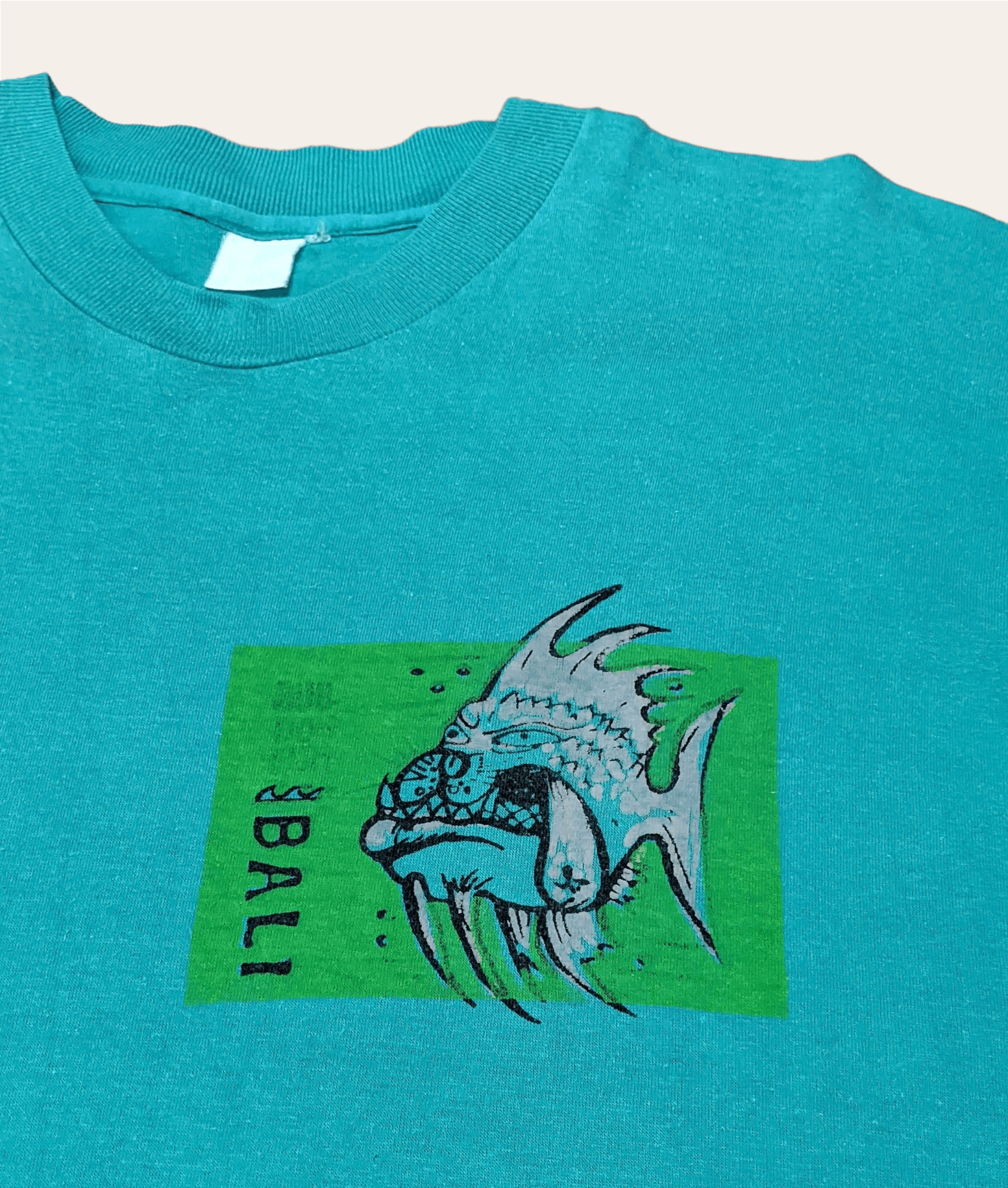 Billabong × Vintage Vintage 90s Bali Surf Bull Dog Fish T shirt Size US M / EU 48-50 / 2 - 4 Thumbnail