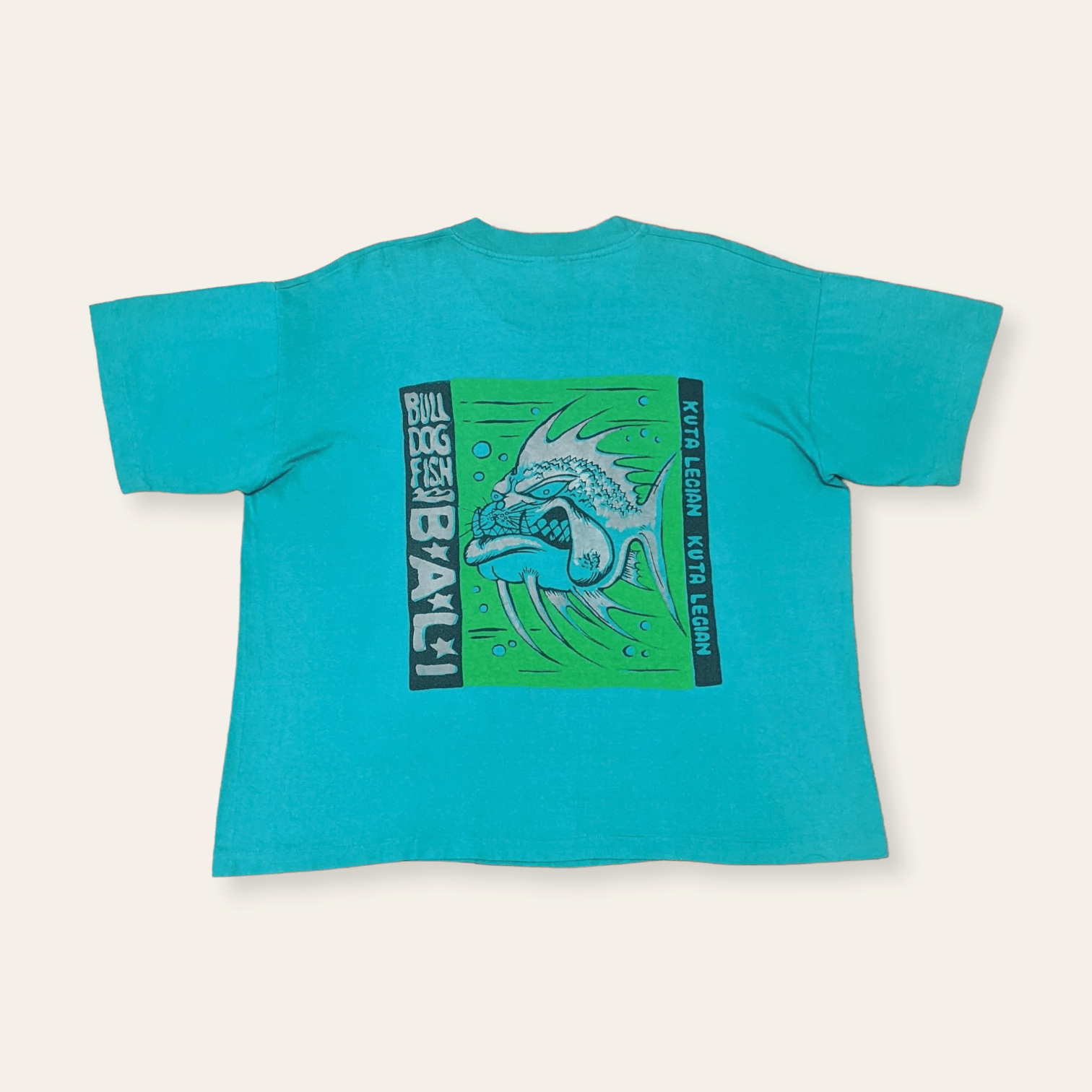 Billabong × Vintage Vintage 90s Bali Surf Bull Dog Fish T shirt Size US M / EU 48-50 / 2 - 2 Thumbnail