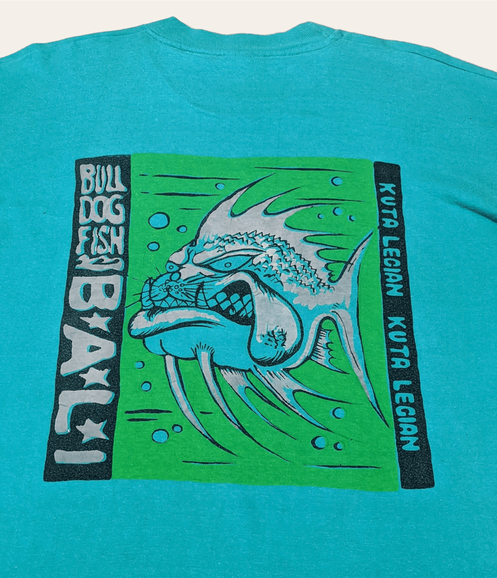 Billabong × Vintage Vintage 90s Bali Surf Bull Dog Fish T shirt Size US M / EU 48-50 / 2 - 1 Thumbnail