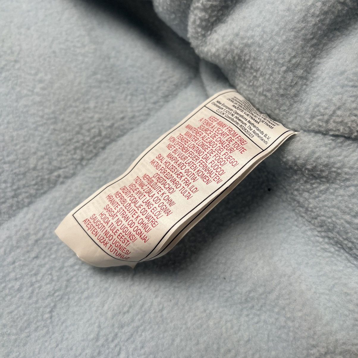 Nike × Vintage Vintage Nike Baby Blue Big Center Swoosh Winter Jacket Rare Size US L / EU 52-54 / 3 - 7 Thumbnail