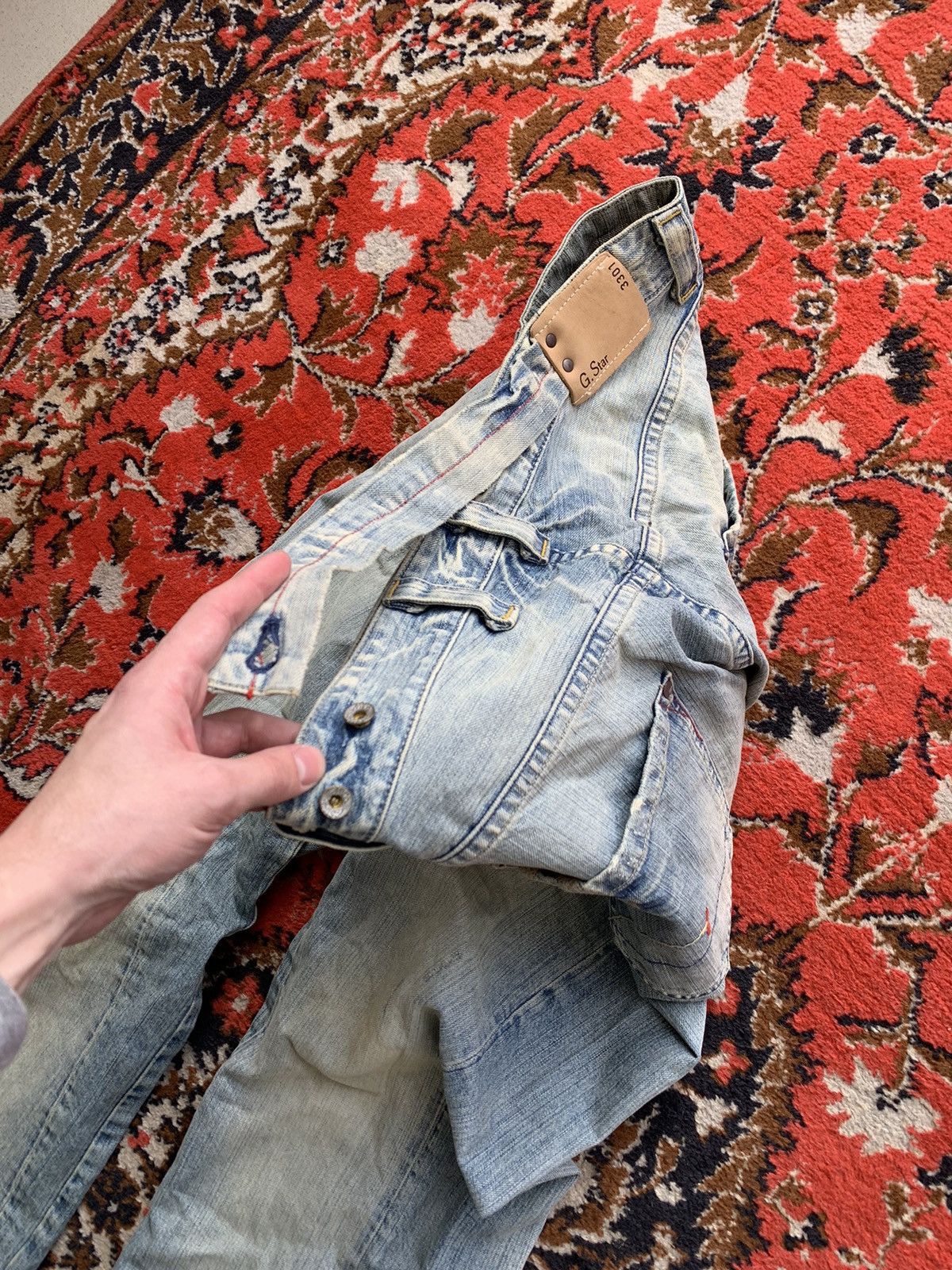 G-Star × Vintage Vintage G Star Raw Jeans Big Logo Denim Pants Size US 34 / EU 50 - 4 Thumbnail