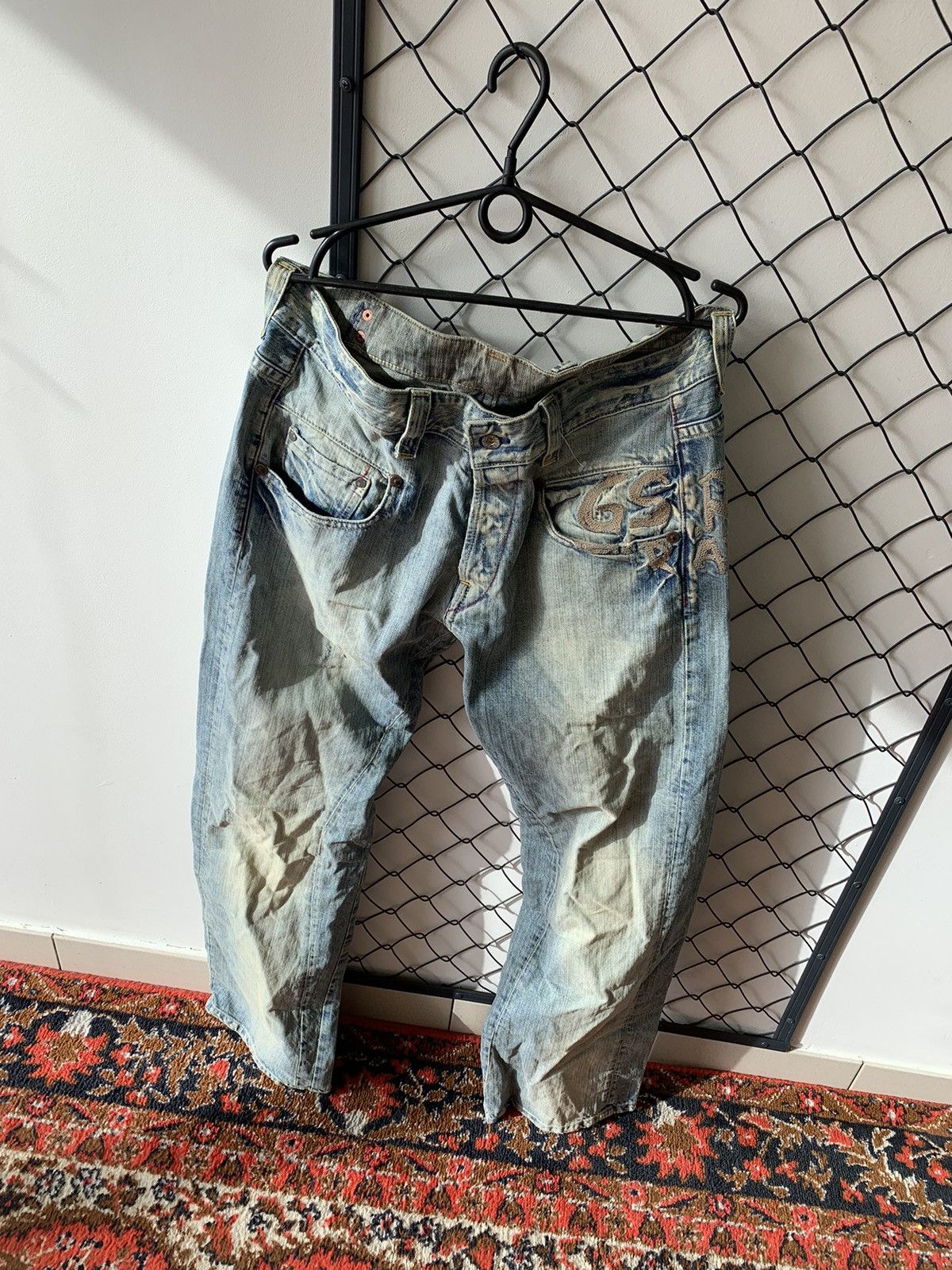 G-Star × Vintage Vintage G Star Raw Jeans Big Logo Denim Pants Size US 34 / EU 50 - 14 Thumbnail