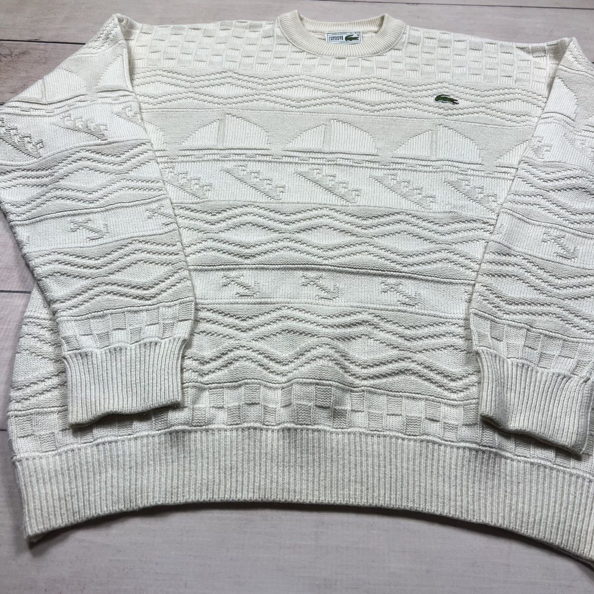 Lacoste × Vintage Vintage Lacoste Knitwear Sweater Knit Cable Size US M / EU 48-50 / 2 - 5 Thumbnail
