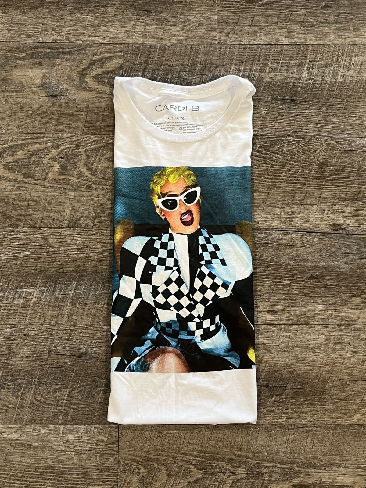 Band Tees × Rap Tees Cardi B Invasion of Privacy White Tee Shirt Size Large Size US L / EU 52-54 / 3 - 4 Thumbnail
