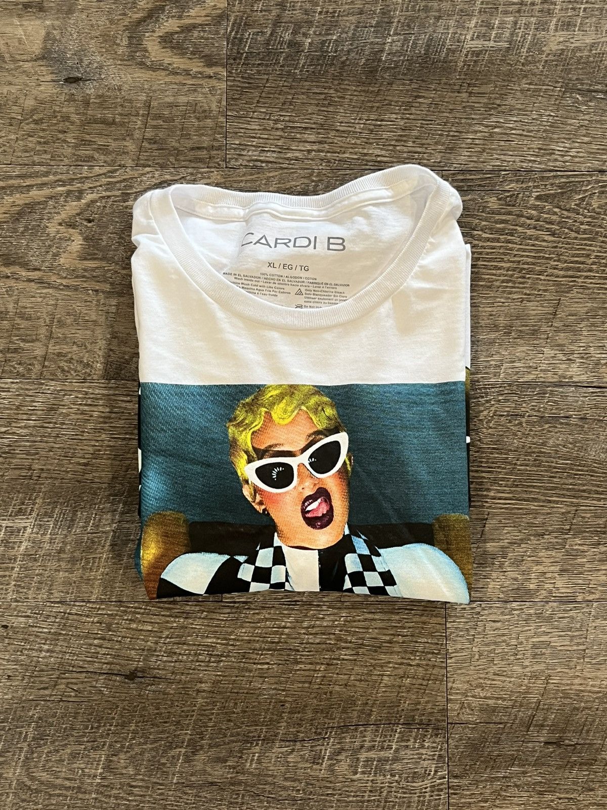 Band Tees × Rap Tees Cardi B Invasion of Privacy White Tee Shirt Size Large Size US L / EU 52-54 / 3 - 5 Thumbnail