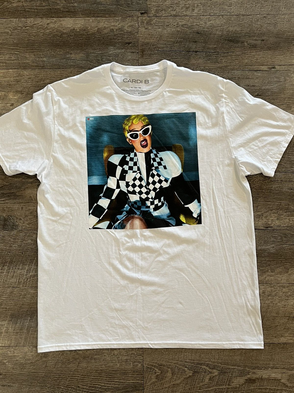 Band Tees × Rap Tees Cardi B Invasion of Privacy White Tee Shirt Size Large Size US L / EU 52-54 / 3 - 1 Thumbnail