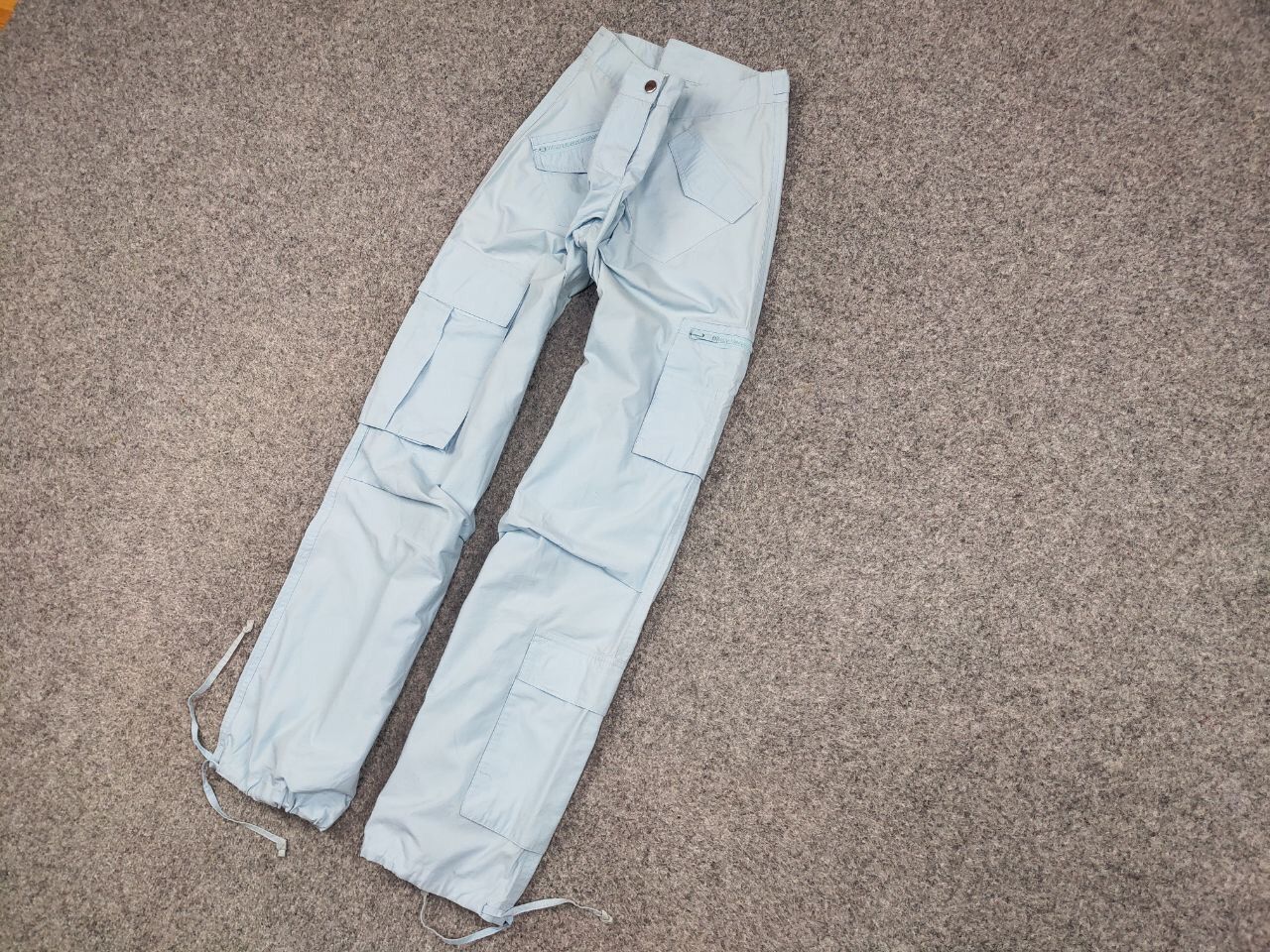 Japanese Brand Vintage 90's Bondage Japan Parachute Blue Cargo Pants Size 34" / US 12 / IT 48 - 3 Thumbnail
