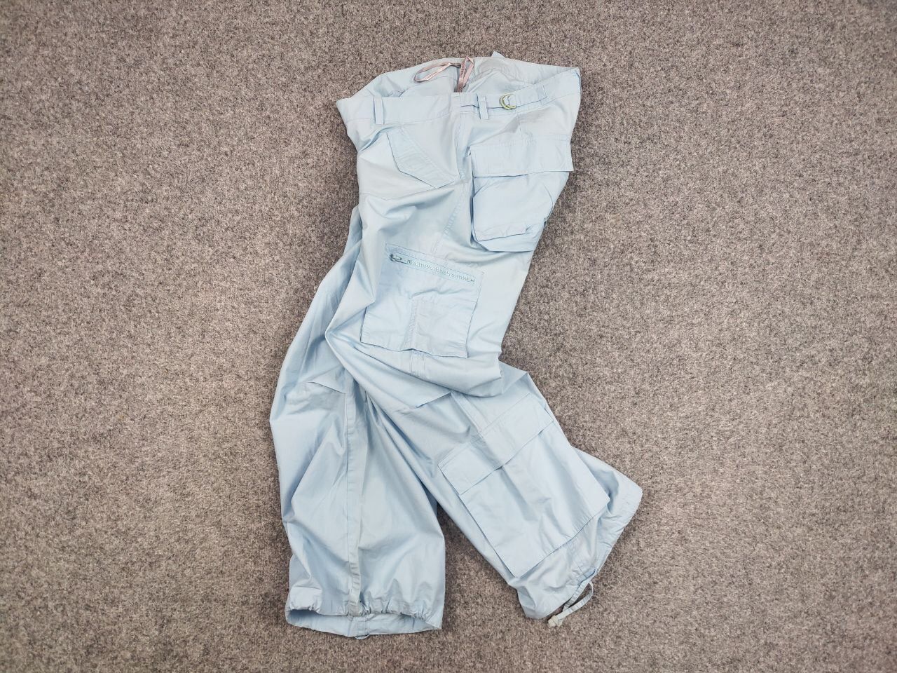 Japanese Brand Vintage 90's Bondage Japan Parachute Blue Cargo Pants Size 34" / US 12 / IT 48 - 16 Thumbnail