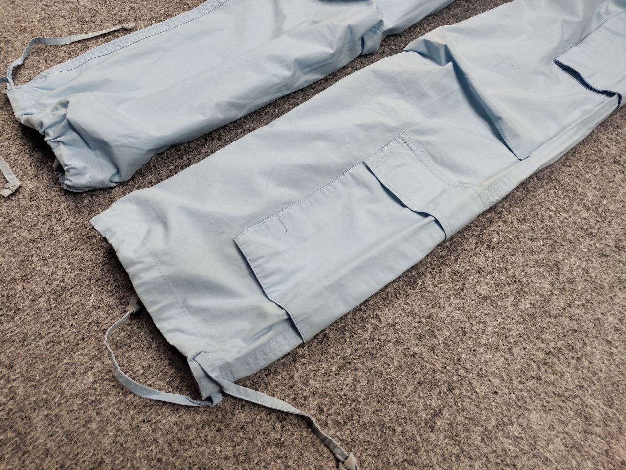 Japanese Brand Vintage 90's Bondage Japan Parachute Blue Cargo Pants Size 34" / US 12 / IT 48 - 5 Thumbnail