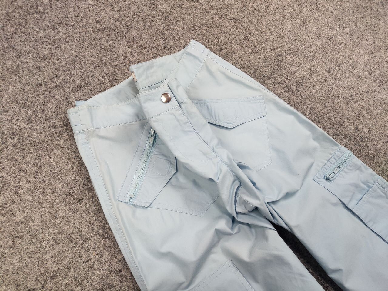 Japanese Brand Vintage 90's Bondage Japan Parachute Blue Cargo Pants Size 34" / US 12 / IT 48 - 11 Thumbnail