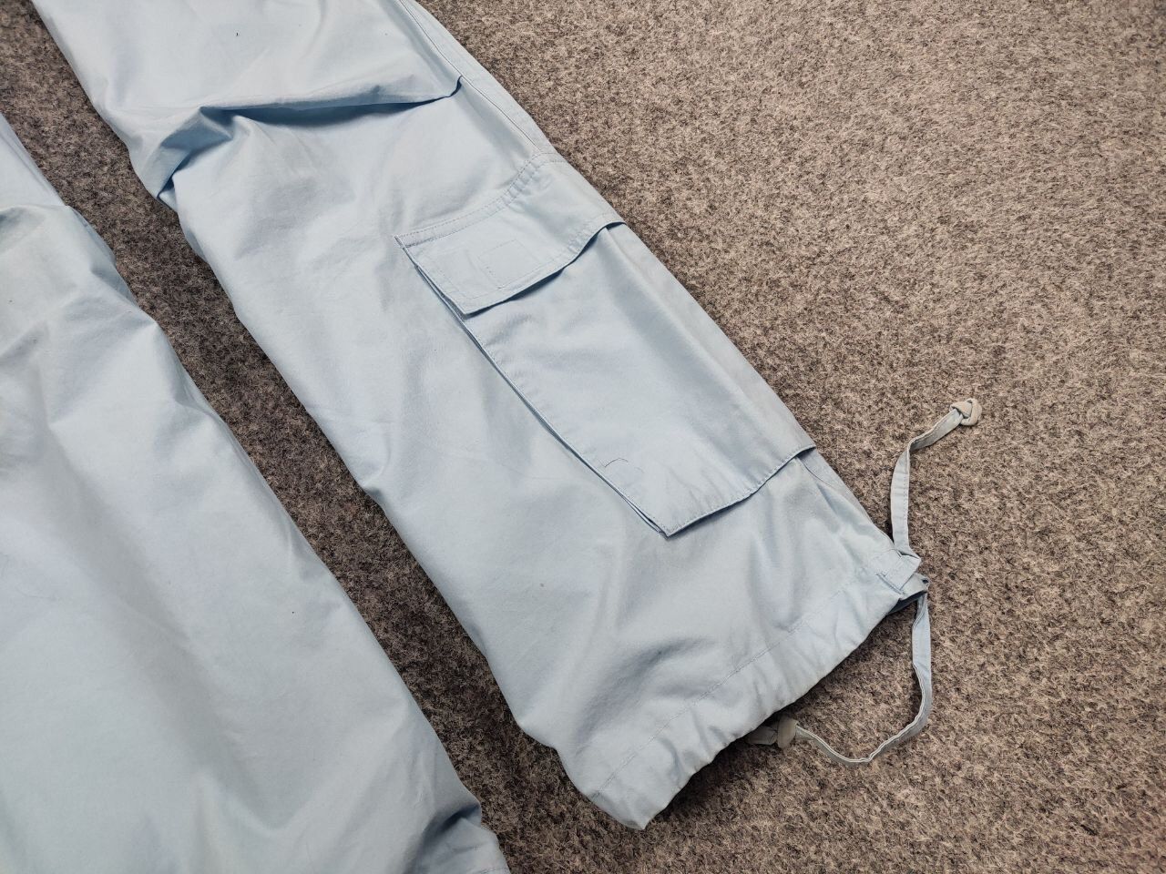 Japanese Brand Vintage 90's Bondage Japan Parachute Blue Cargo Pants Size 34" / US 12 / IT 48 - 9 Thumbnail