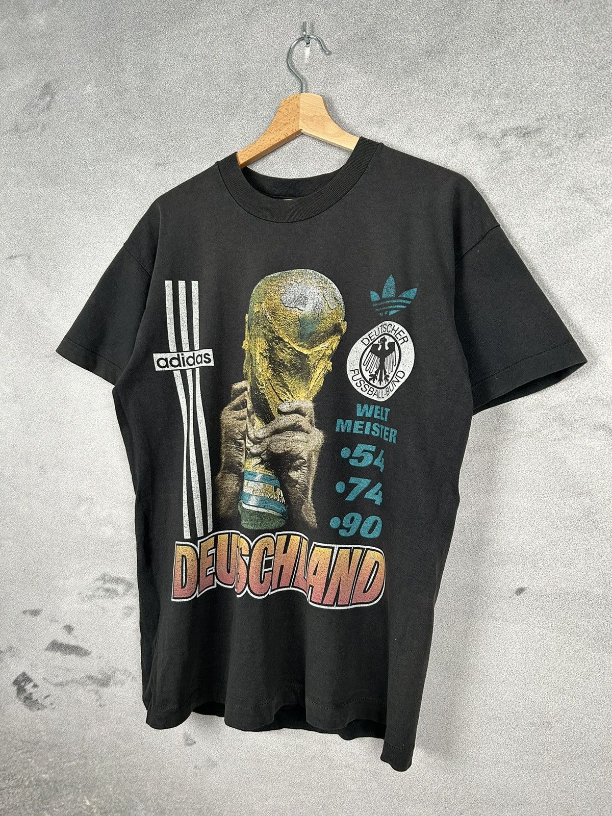 Adidas Vintage Adidas Single Stitch Germany Football World Cup Size US S / EU 44-46 / 1 - 2 Thumbnail