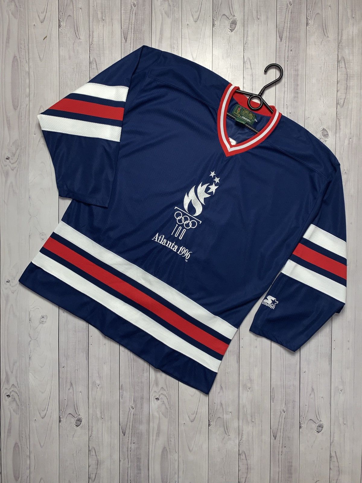 USA Olympics × Vintage Vintage Atlanta 1996 Olympic Games jersey Starter size L Size US L / EU 52-54 / 3 - 1 Thumbnail