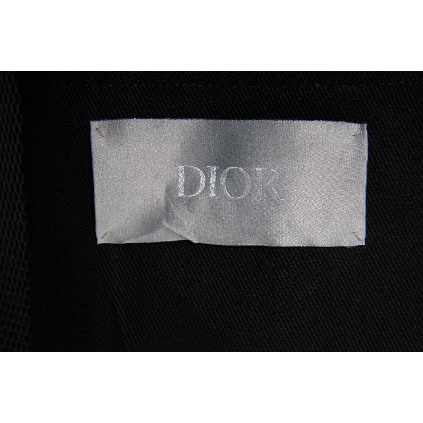 Dior Black Grey Perorated Saddle Bomber Jacket Size US M / EU 48-50 / 2 - 13 Thumbnail
