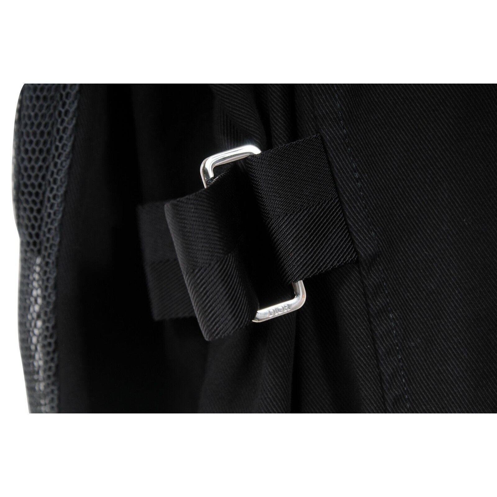 Dior Black Grey Perorated Saddle Bomber Jacket Size US M / EU 48-50 / 2 - 10 Thumbnail