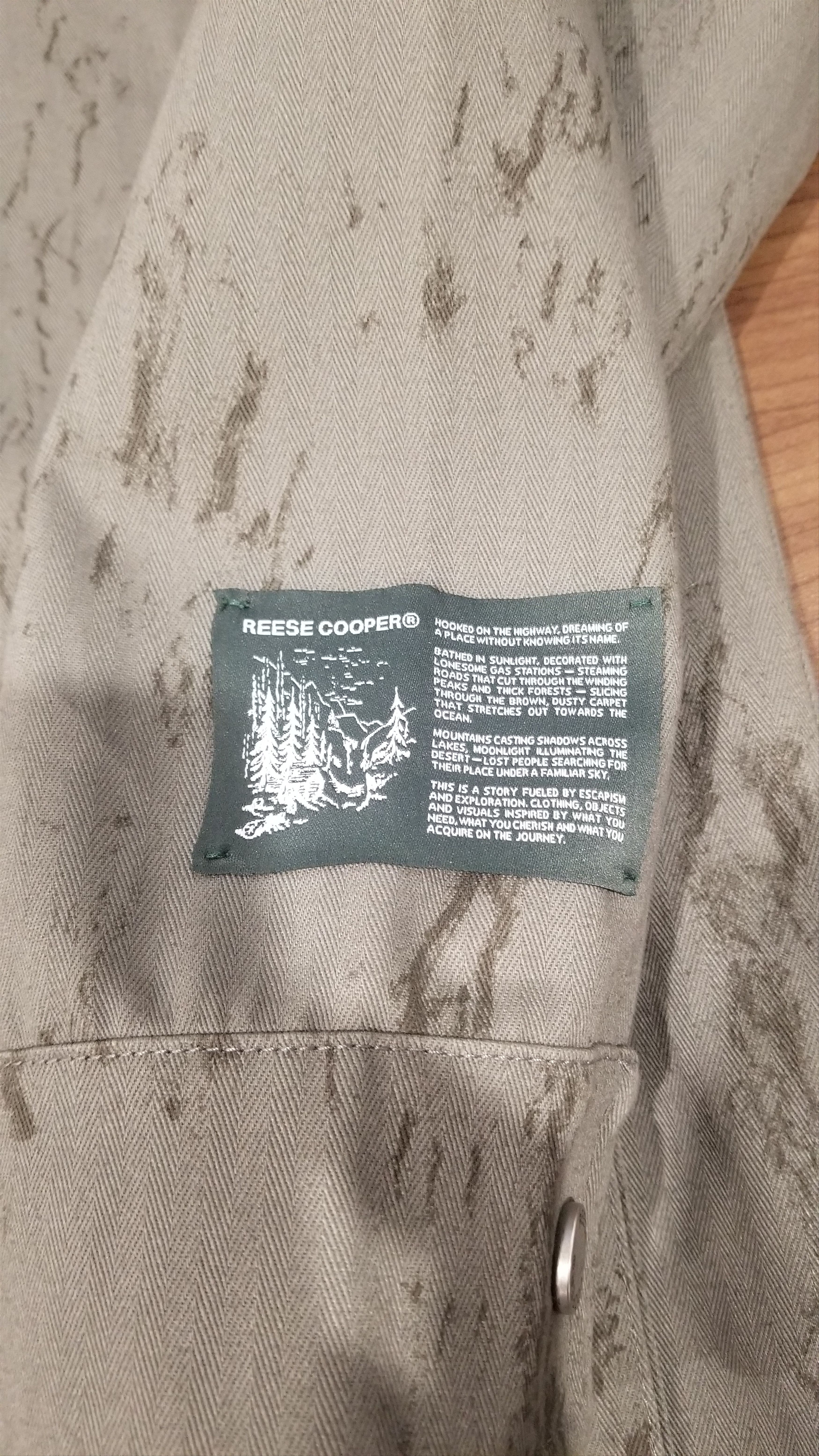 Reese Cooper Herringbone Pullover Cargo Shirt Size US M / EU 48-50 / 2 - 11 Thumbnail