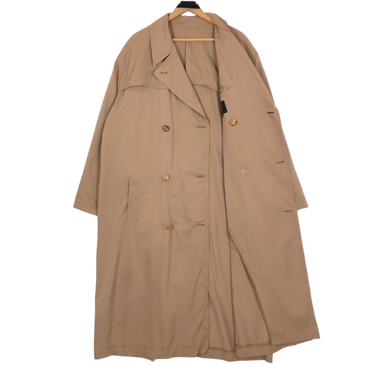 Yohji Yamamoto Vintage 80s LQ Y’s For Men Double Breasted Wool Trench Coat Size US L / EU 52-54 / 3 - 11 Thumbnail