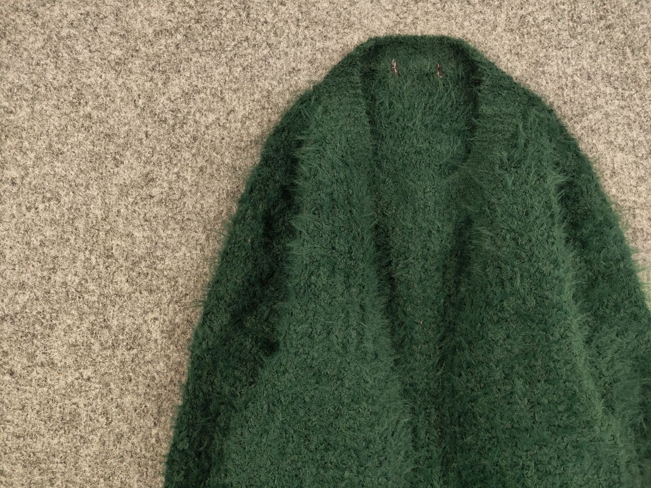 Japanese Brand Vintage 90's Japanese Green Mohair Style Fuzzy Sweater Hype Size US S / EU 44-46 / 1 - 11 Thumbnail