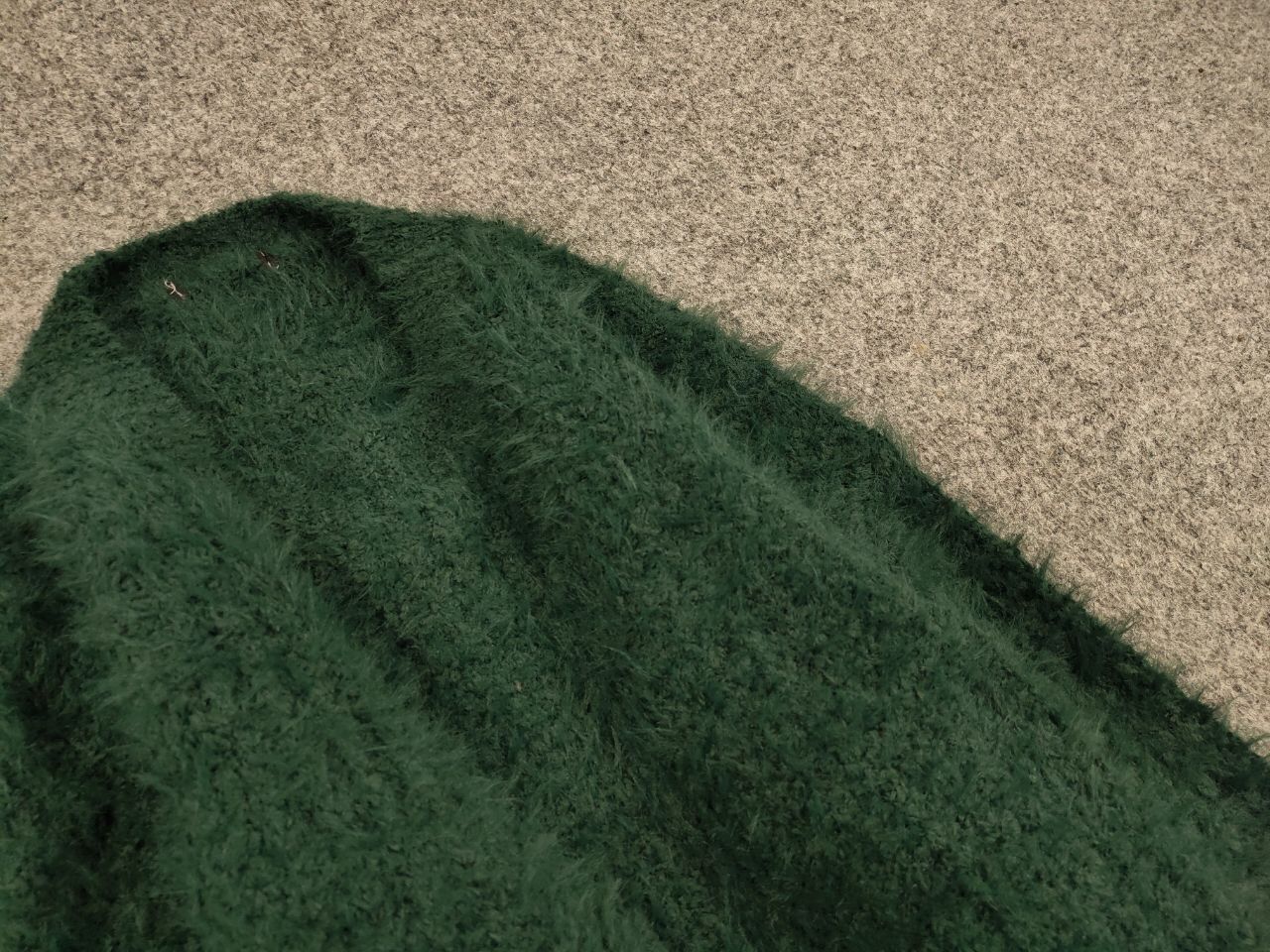 Japanese Brand Vintage 90's Japanese Green Mohair Style Fuzzy Sweater Hype Size US S / EU 44-46 / 1 - 12 Thumbnail