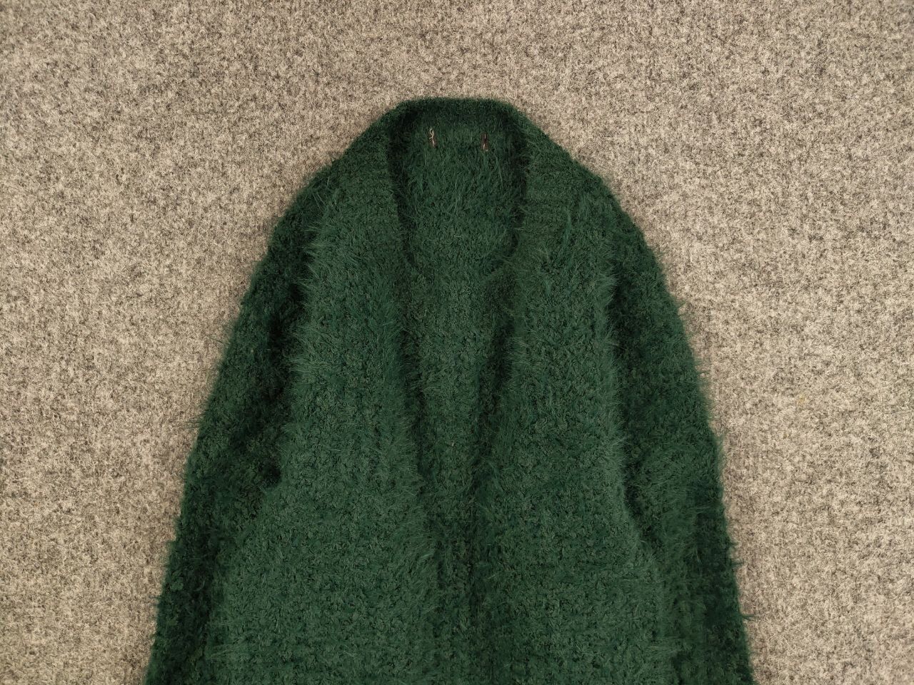 Japanese Brand Vintage 90's Japanese Green Mohair Style Fuzzy Sweater Hype Size US S / EU 44-46 / 1 - 8 Thumbnail