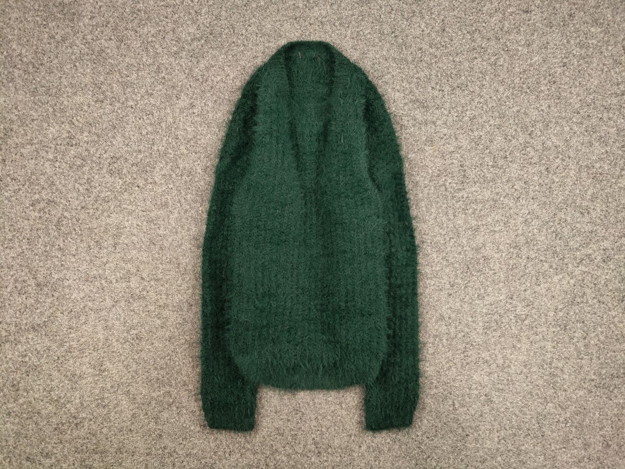 Japanese Brand Vintage 90's Japanese Green Mohair Style Fuzzy Sweater Hype Size US S / EU 44-46 / 1 - 1 Thumbnail