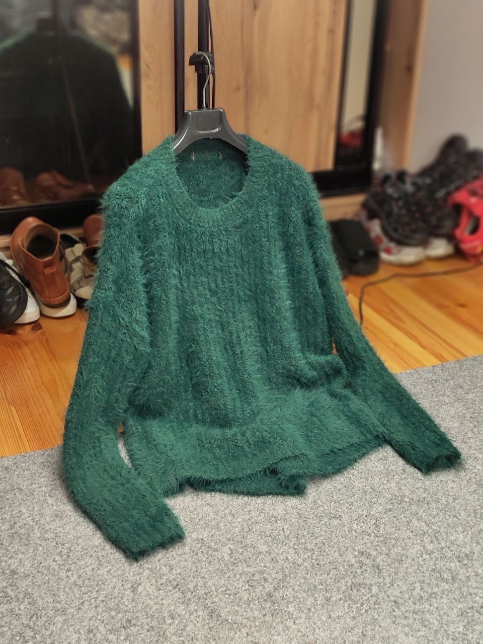 Japanese Brand Vintage 90's Japanese Green Mohair Style Fuzzy Sweater Hype Size US S / EU 44-46 / 1 - 19 Thumbnail