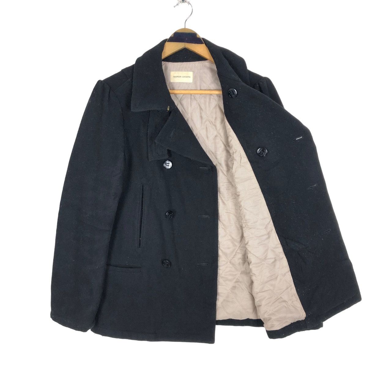 Tsumori Chisato Vintage 90s Tsumori Chisato A/W 1992 Wool Pea Coat Size S / US 4 / IT 40 - 6 Thumbnail