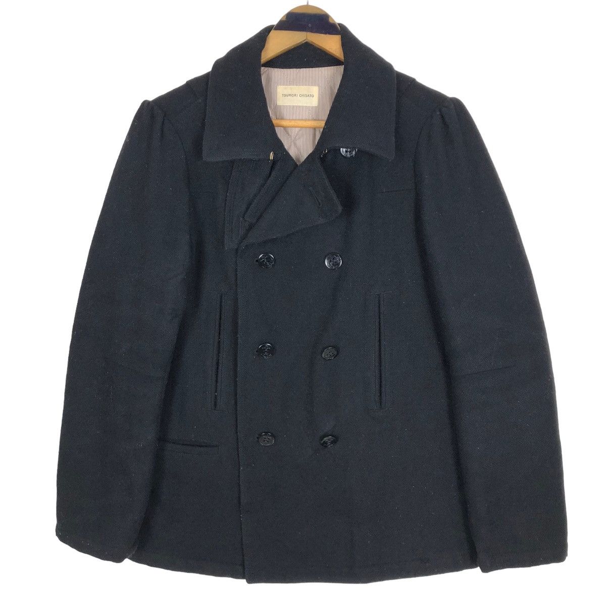 Tsumori Chisato Vintage 90s Tsumori Chisato A/W 1992 Wool Pea Coat Size S / US 4 / IT 40 - 1 Thumbnail