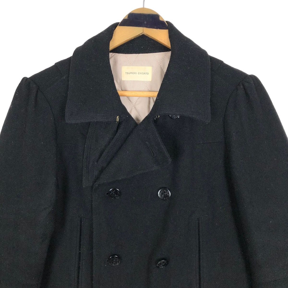 Tsumori Chisato Vintage 90s Tsumori Chisato A/W 1992 Wool Pea Coat Size S / US 4 / IT 40 - 3 Thumbnail