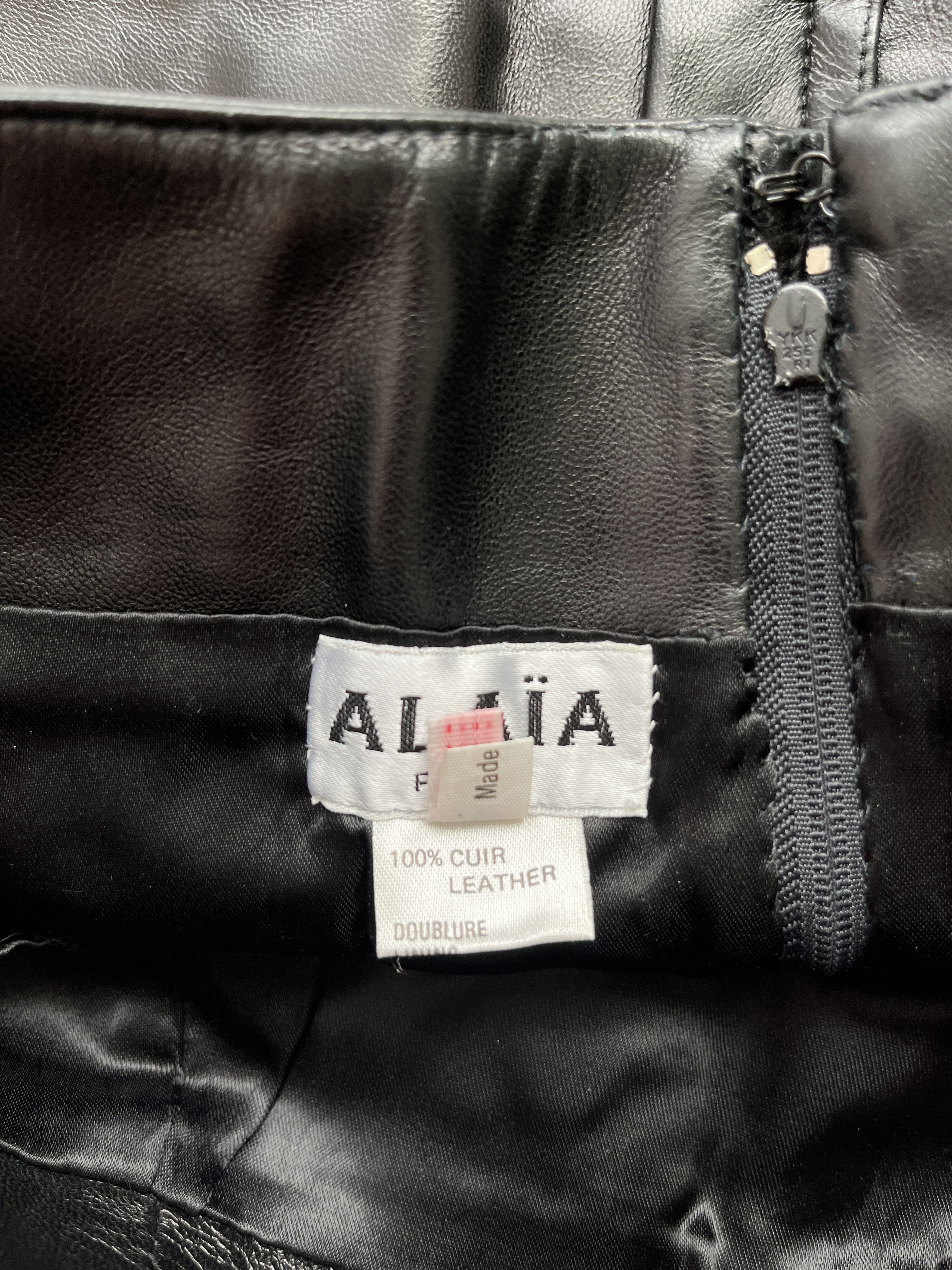 Alaia ⚡️QUICK SALE⚡️1991 Alaia Black Leather Skirt Size 28" / US 6 / IT 42 - 4 Thumbnail
