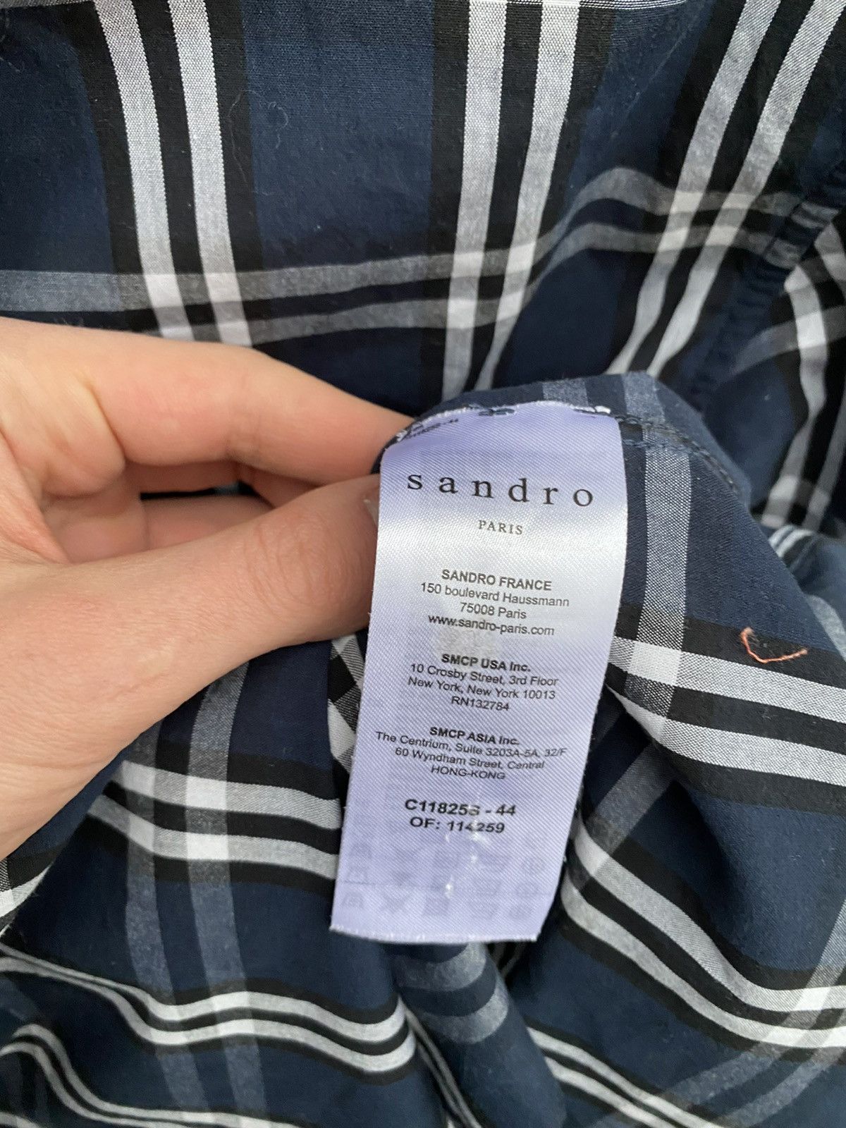 Sandro Sandro Nova Check Shirt Size US M / EU 48-50 / 2 - 5 Thumbnail