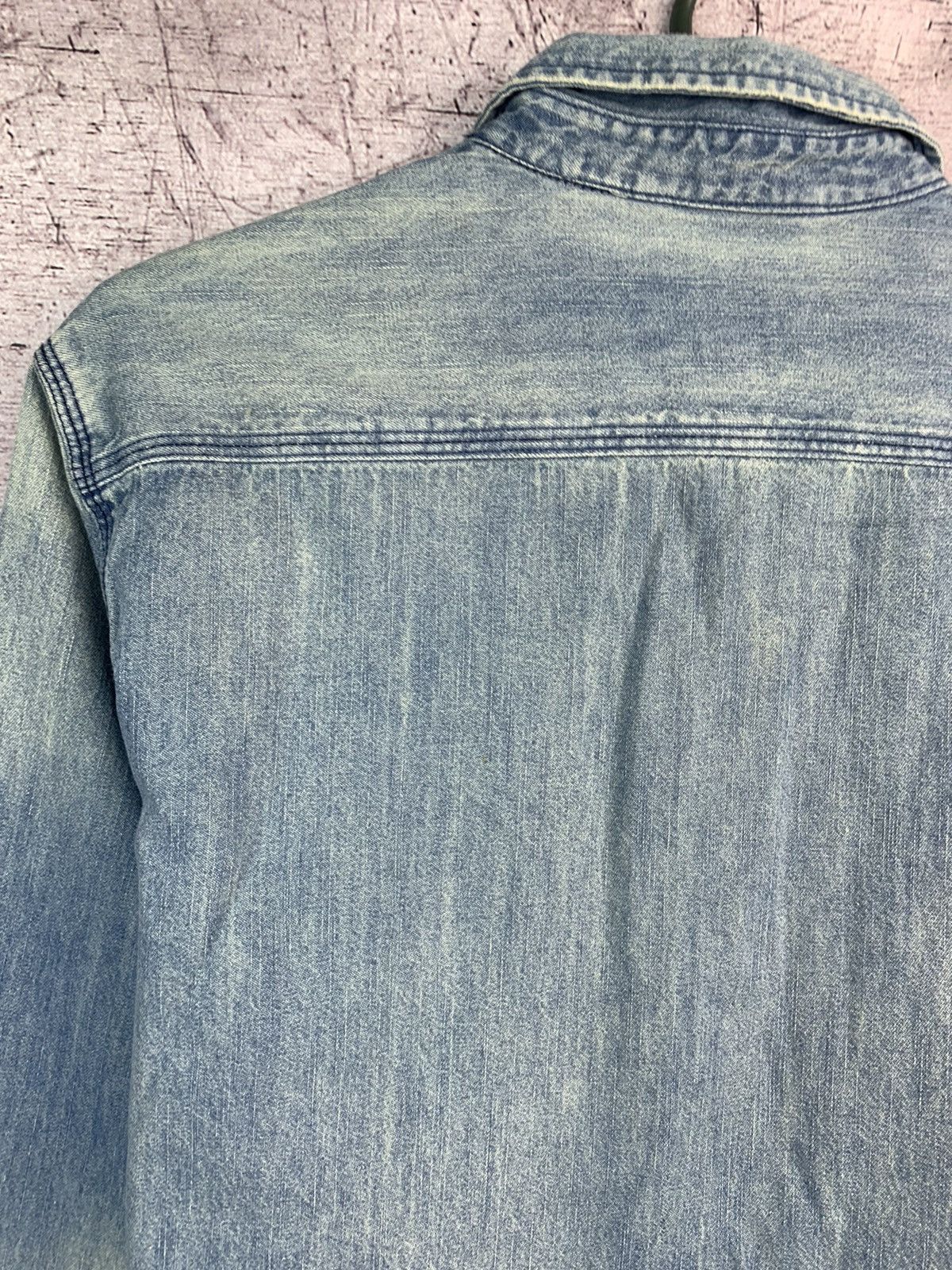 Denim & Supply Ralph Lauren Denim And Supply Ralph Lauren Distressed Denim Shirt Size US L / EU 52-54 / 3 - 11 Thumbnail